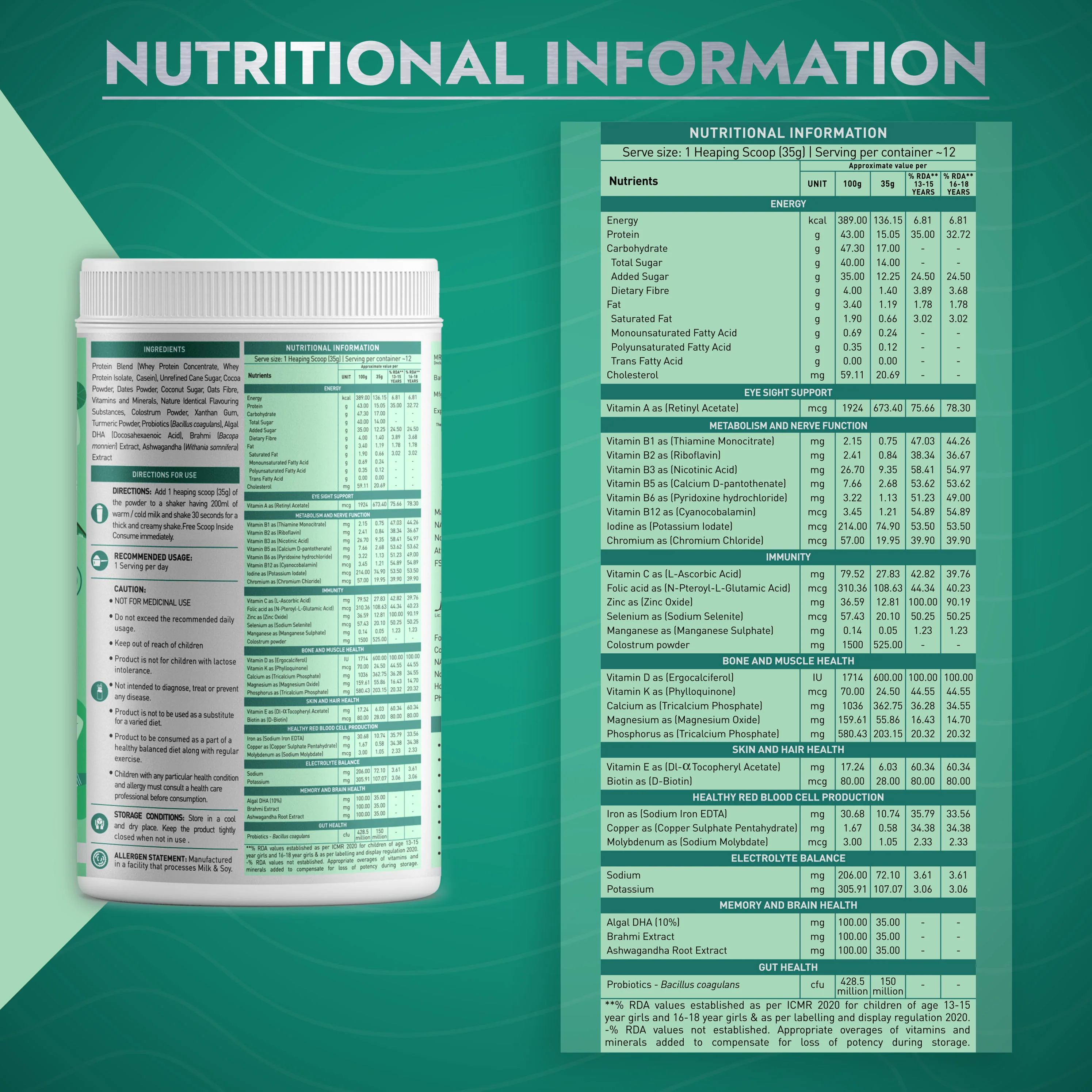 Nakpro Gen-Z Protein Powder for Teenagers | 15g Protein | Added Vitamins & Minerals - Image 4