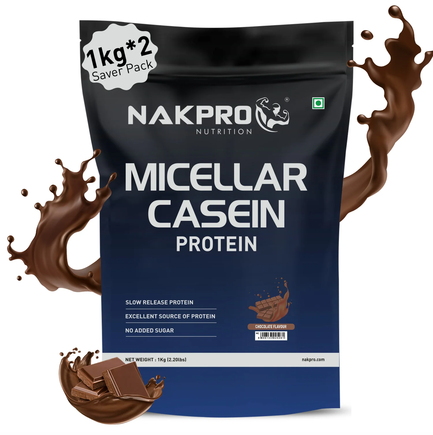 Nakpro Micellar Casein Protein Powder | 80g Protein | Slow Release Protein - Image 14
