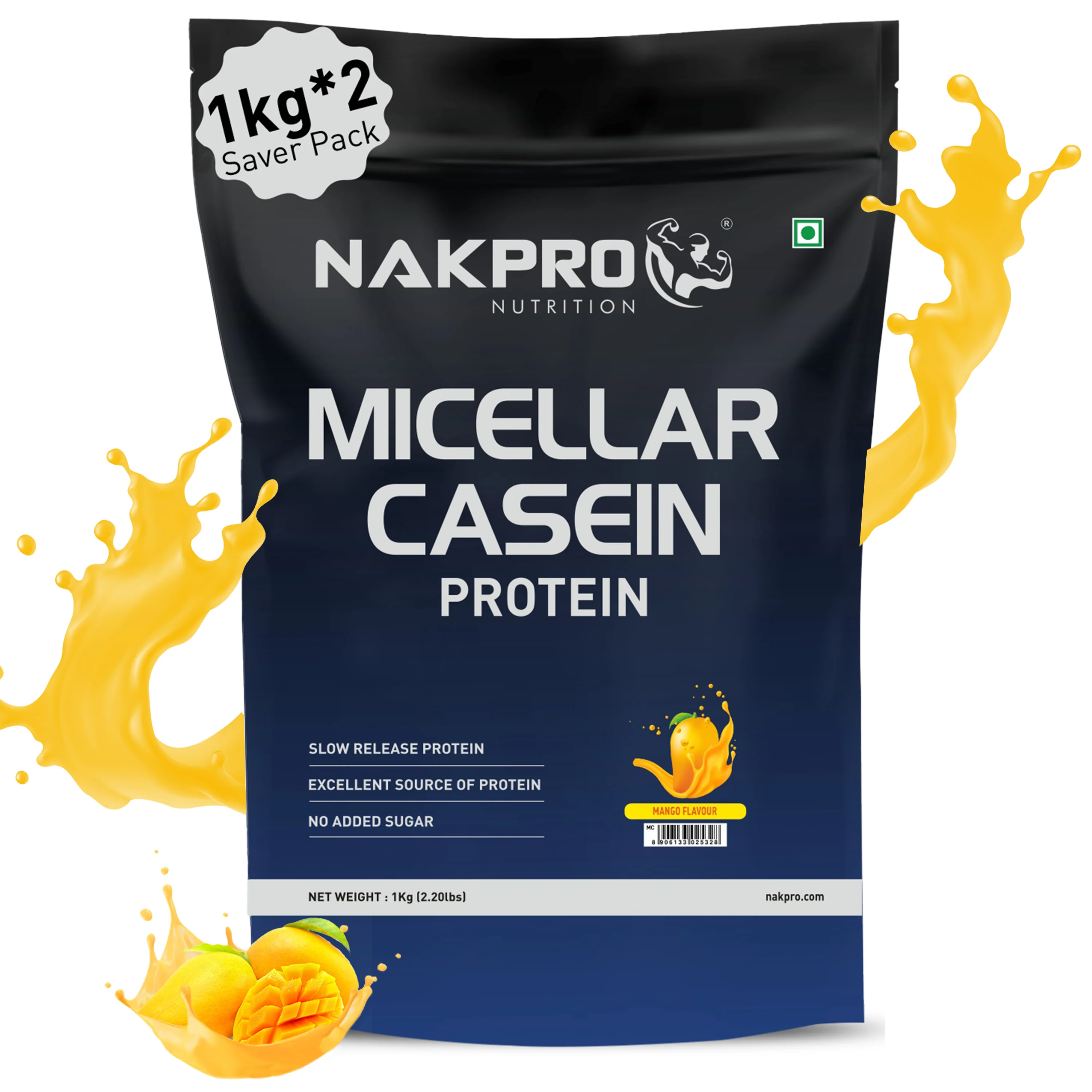 Nakpro Micellar Casein Protein Powder | 80g Protein | Slow Release Protein - Image 18