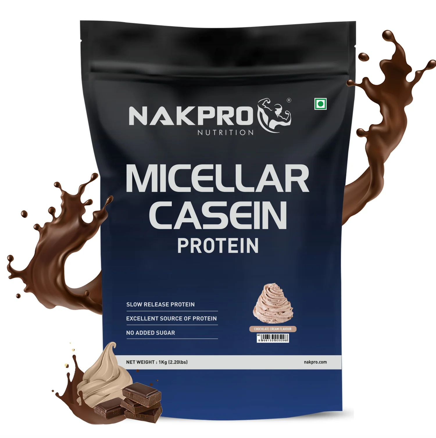 Nakpro Micellar Casein Protein Powder | 80g Protein | Slow Release Protein - Image 28