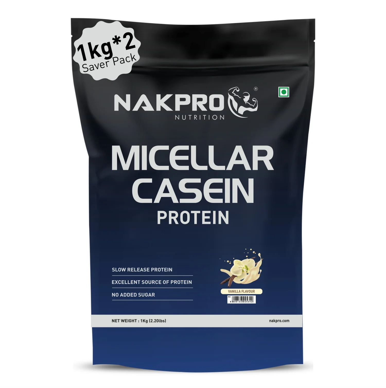 Nakpro Micellar Casein Protein Powder | 80g Protein | Slow Release Protein - Image 3