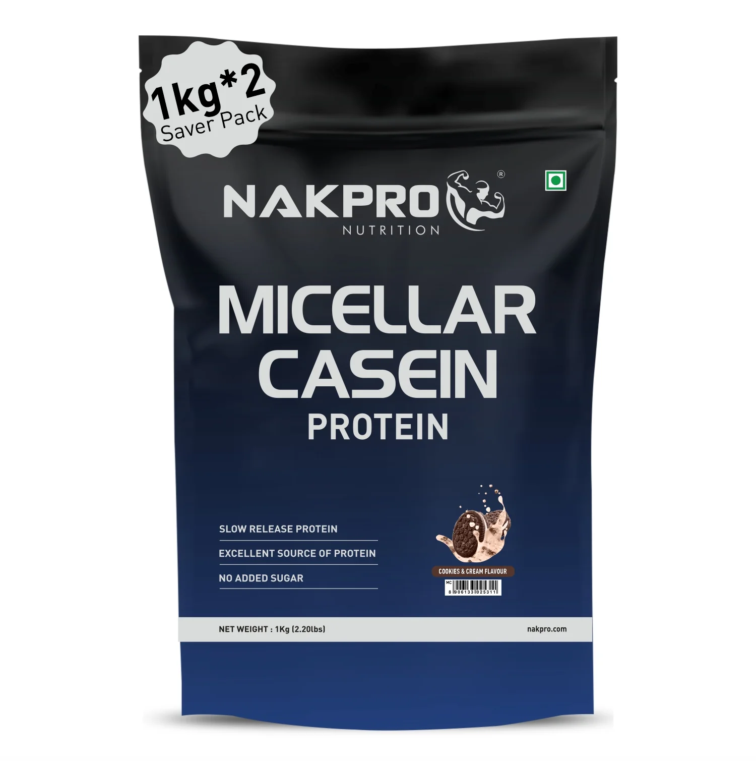 Nakpro Micellar Casein Protein Powder | 80g Protein | Slow Release Protein - Image 6
