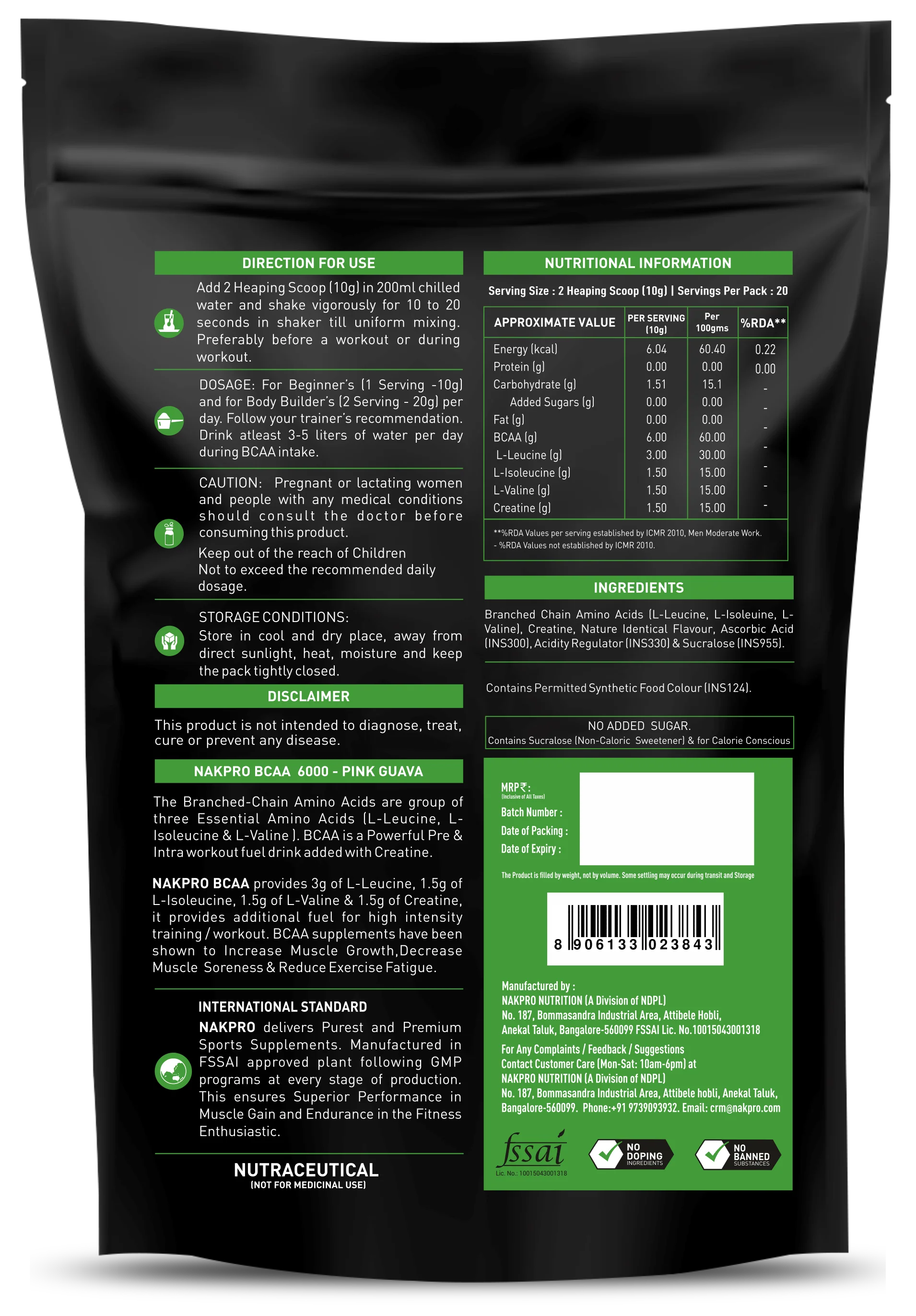 Nakpro BCAA Powder | Amino Acid | Supports workout performance - Image 10