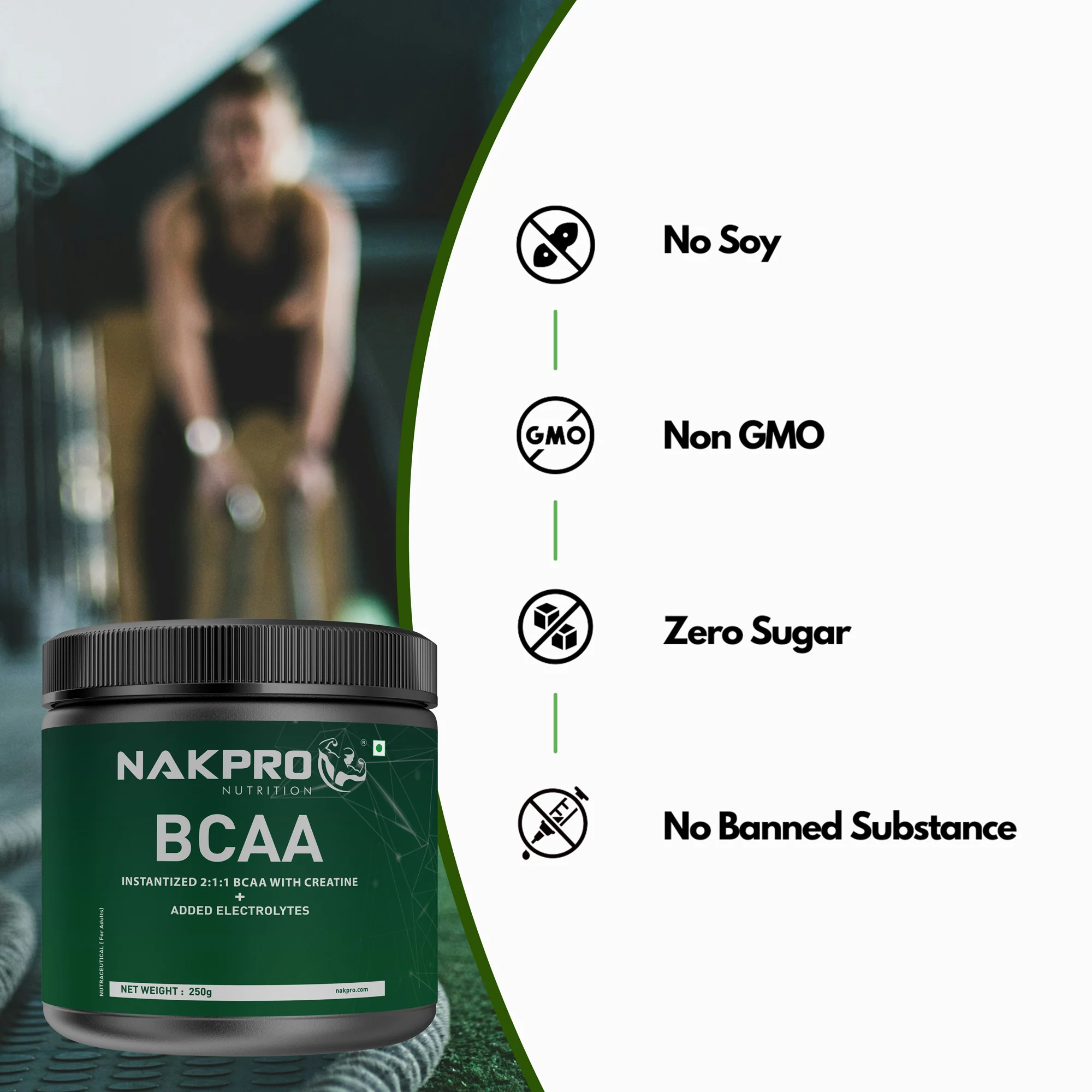 Nakpro BCAA Powder | Amino Acid | Supports workout performance - Image 107