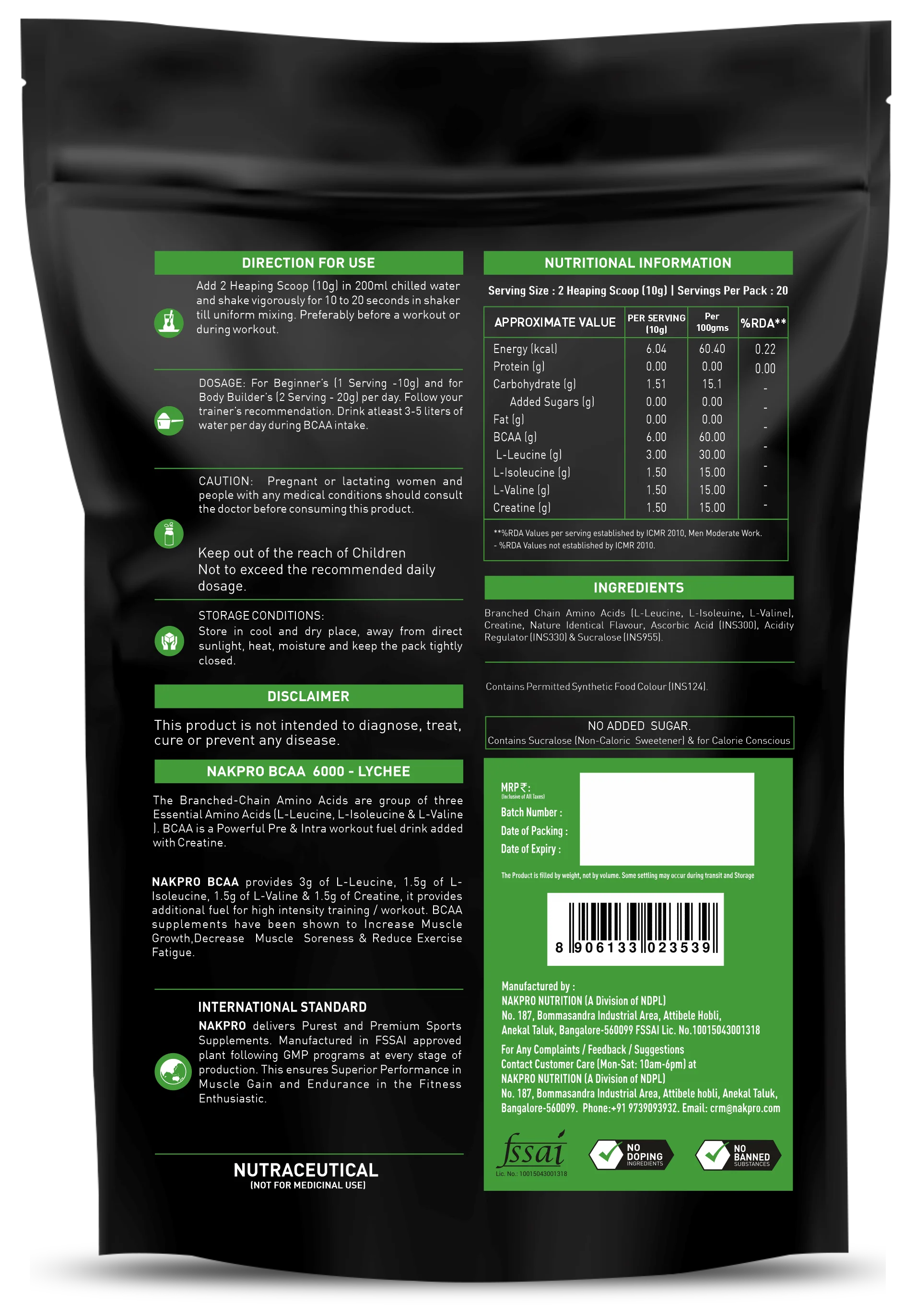 Nakpro BCAA Powder | Amino Acid | Supports workout performance - Image 12