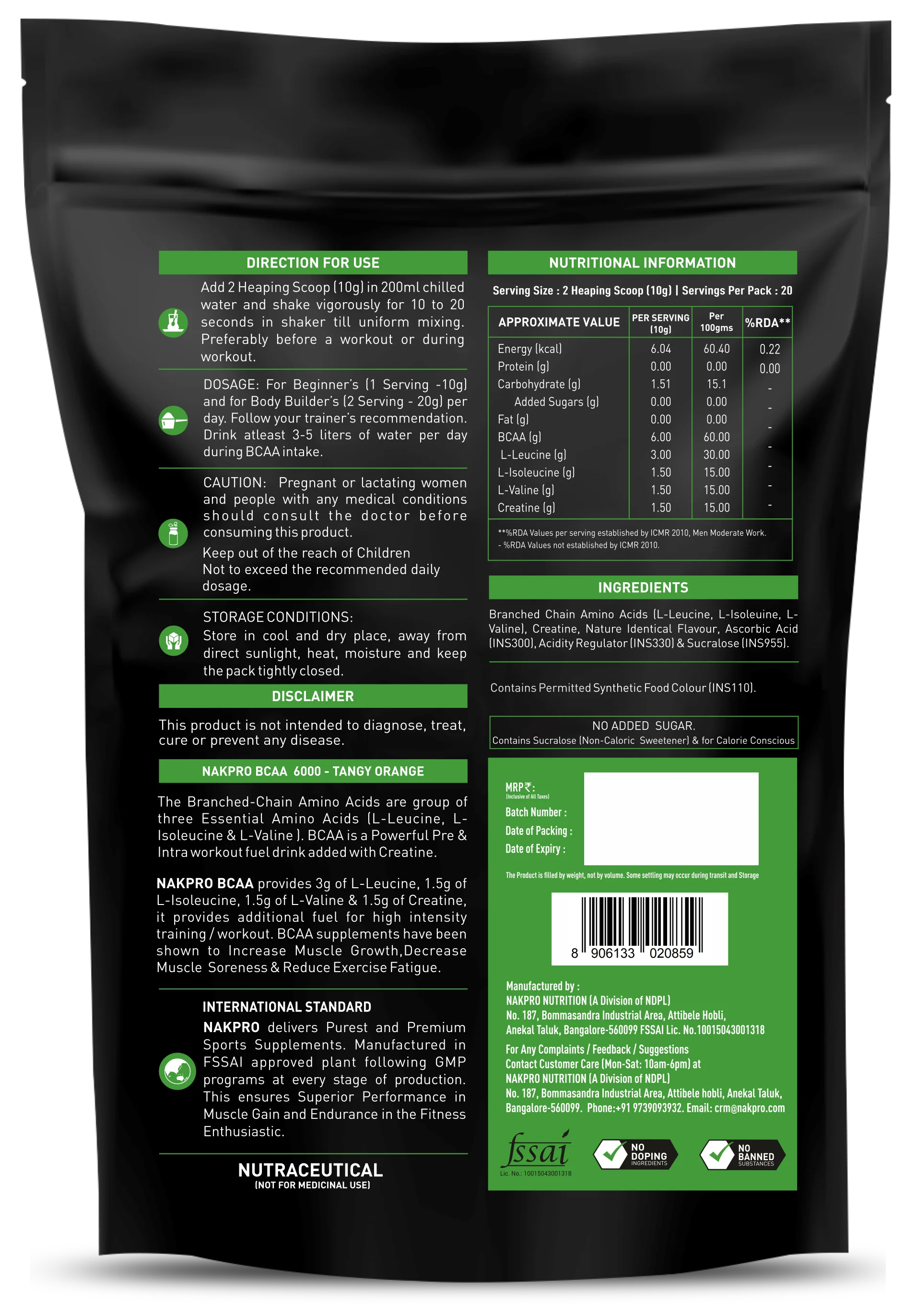 Nakpro BCAA Powder | Amino Acid | Supports workout performance - Image 14