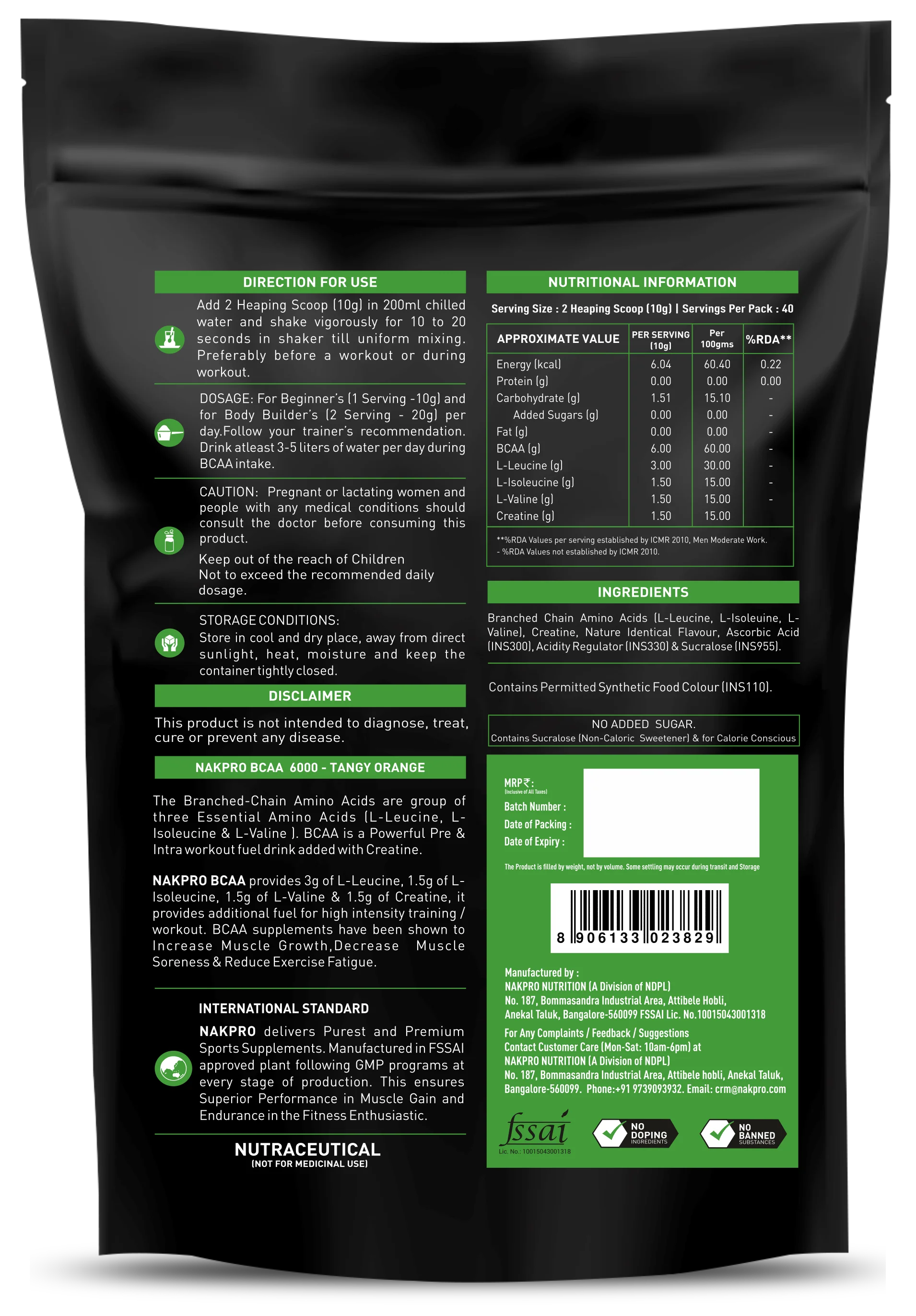 Nakpro BCAA Powder | Amino Acid | Supports workout performance - Image 15