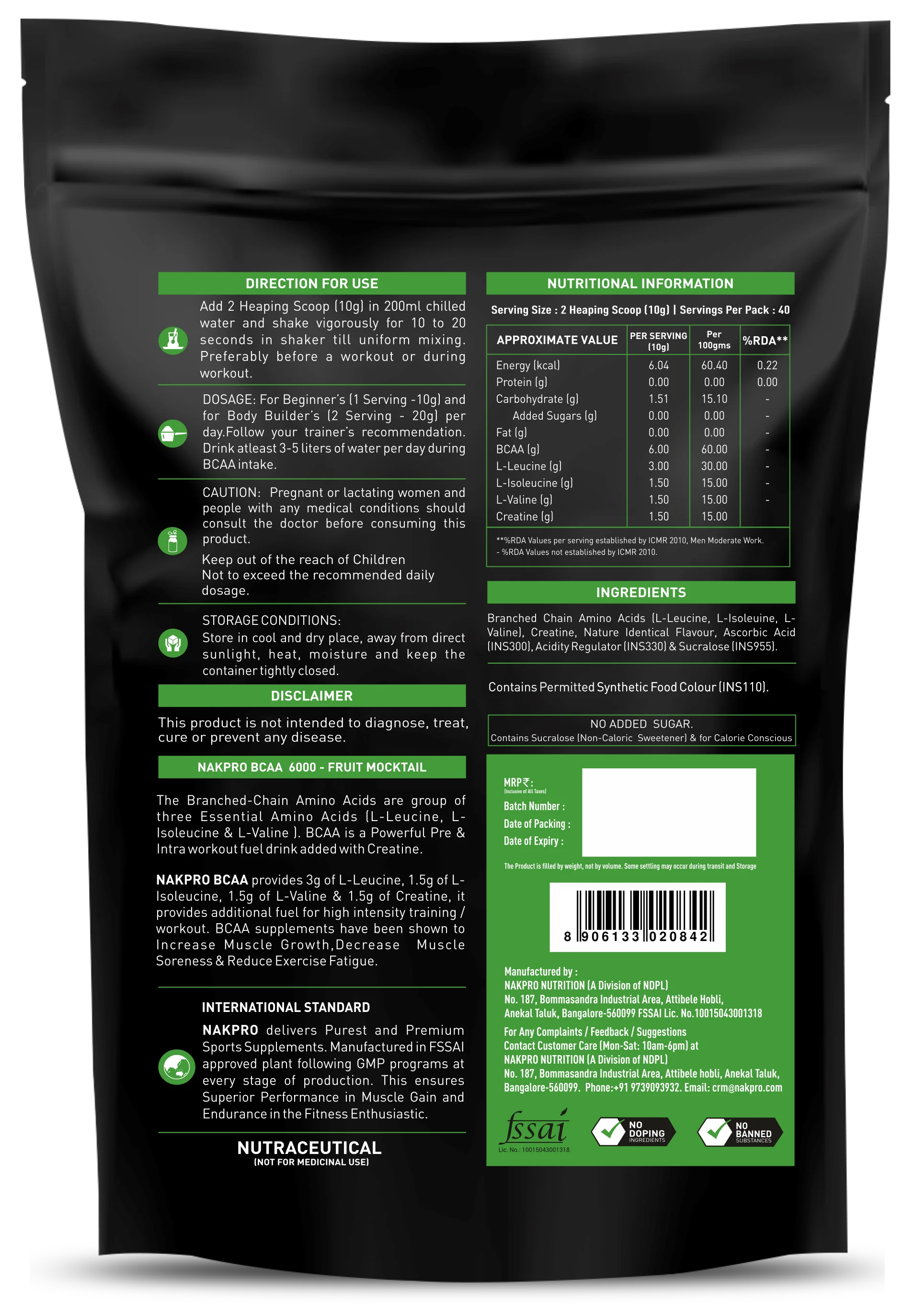Nakpro BCAA Powder | Amino Acid | Supports workout performance - Image 17