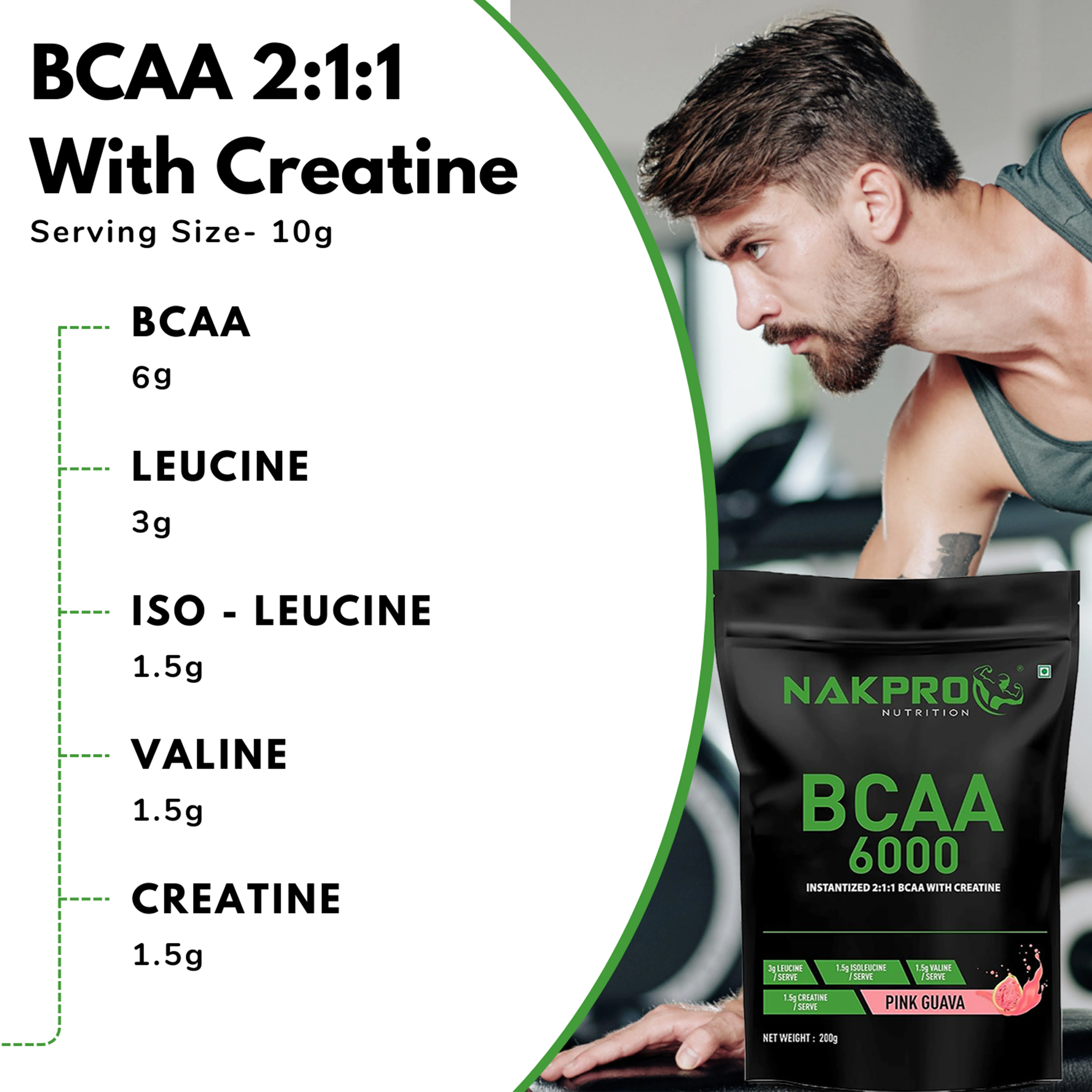 Nakpro BCAA Powder | Amino Acid | Supports workout performance - Image 37