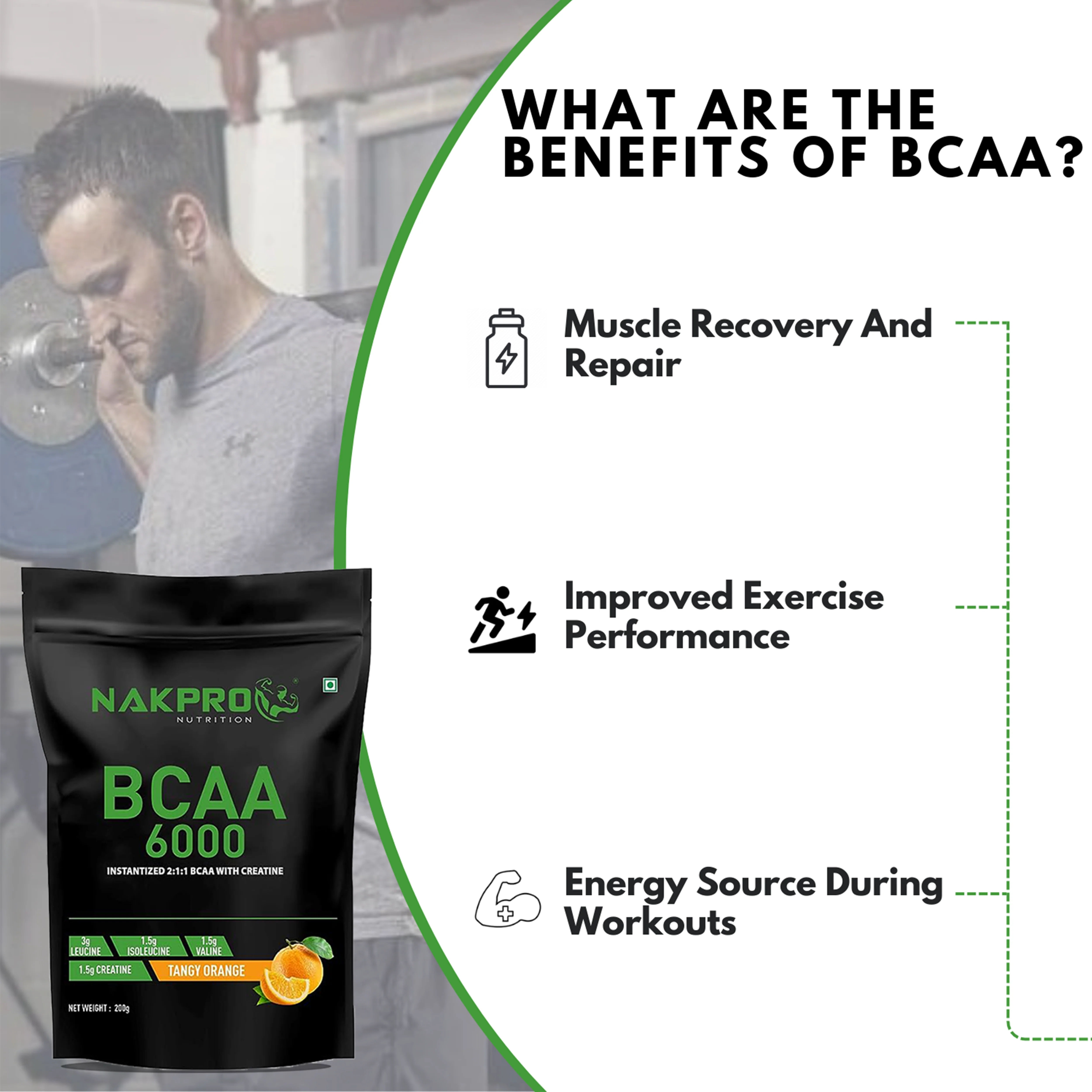Nakpro BCAA Powder | Amino Acid | Supports workout performance - Image 56