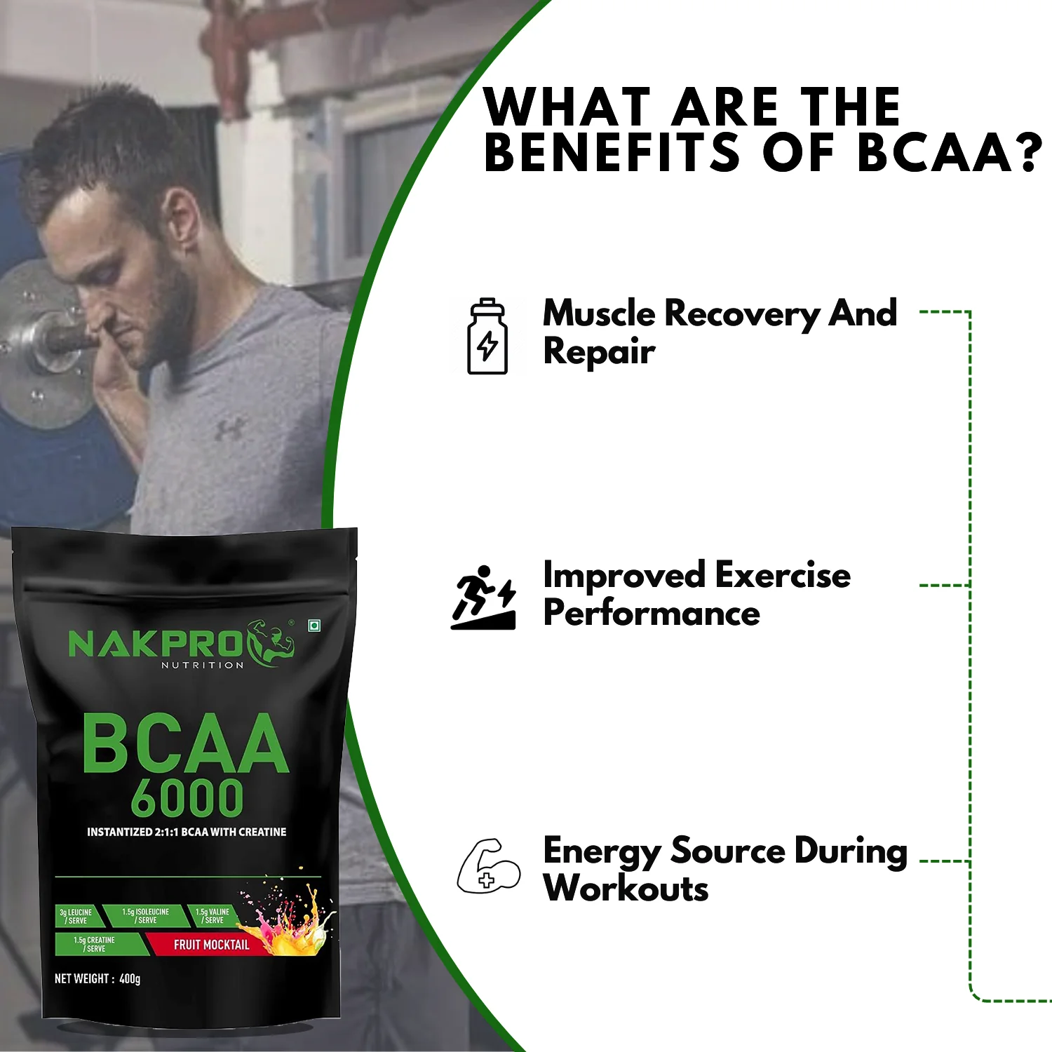 Nakpro BCAA Powder | Amino Acid | Supports workout performance - Image 70