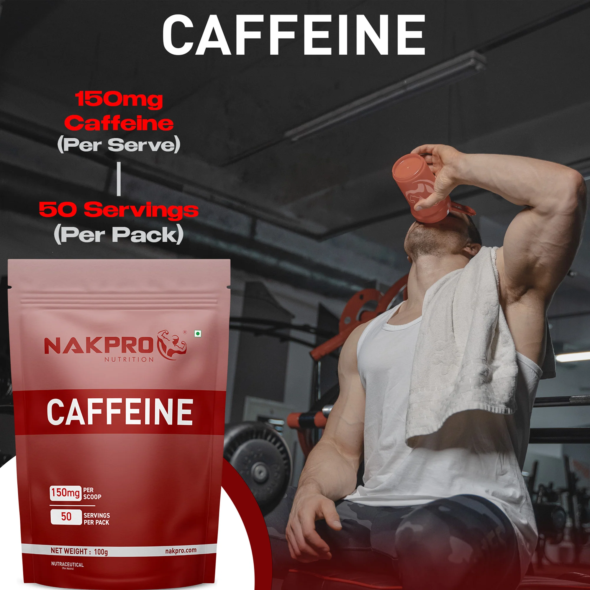 Nakpro Caffeine Pre-Workout Supplement | Support alertness and mental focus - Image 4