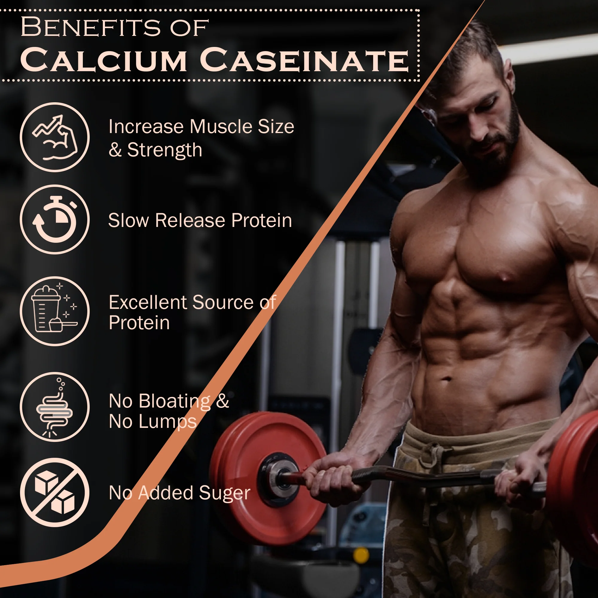 Nakpro Calcium Caseinate Protein Powder | 81g Protein | Slow Release Protein | High Calcium - Image 104