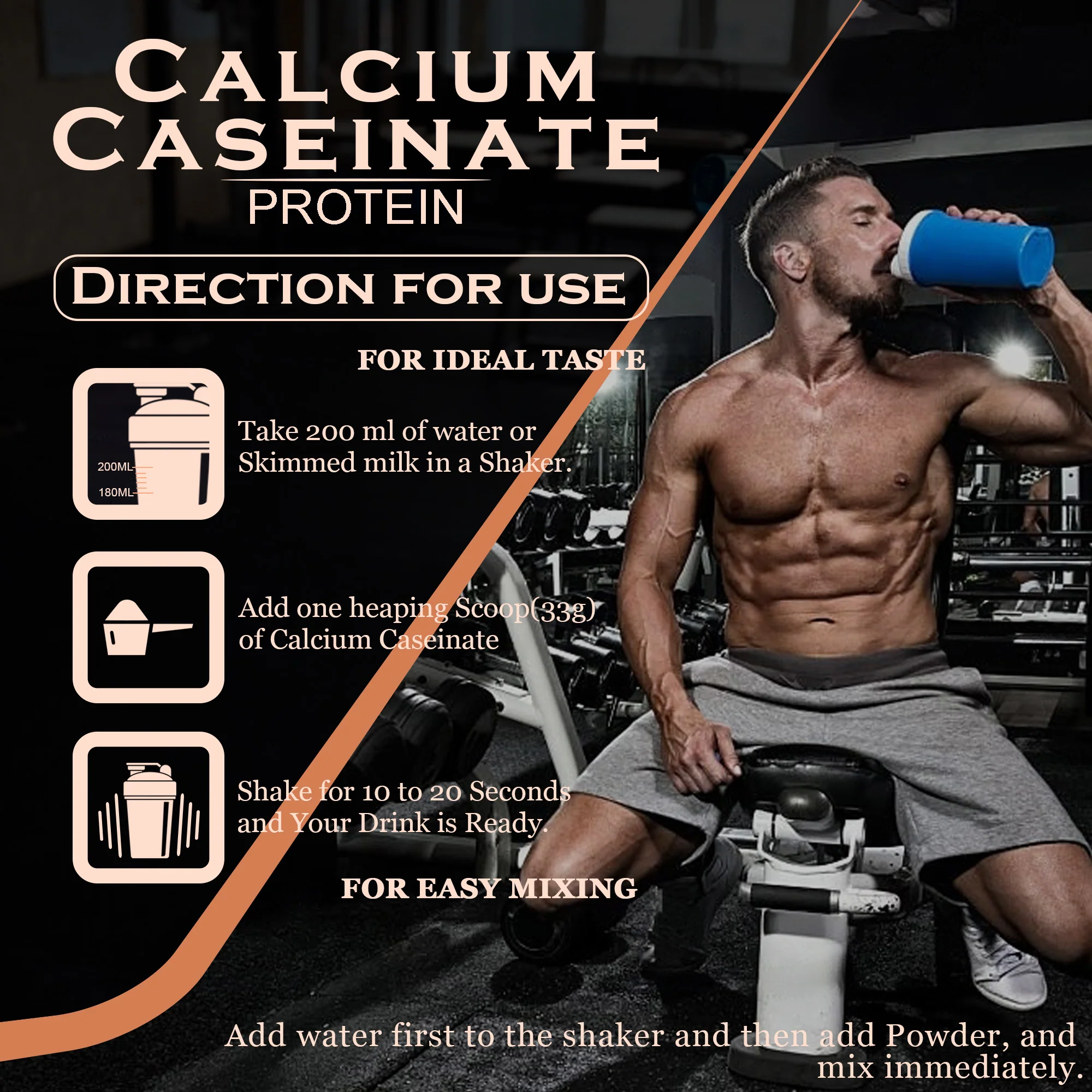 Nakpro Calcium Caseinate Protein Powder | 81g Protein | Slow Release Protein | High Calcium - Image 163
