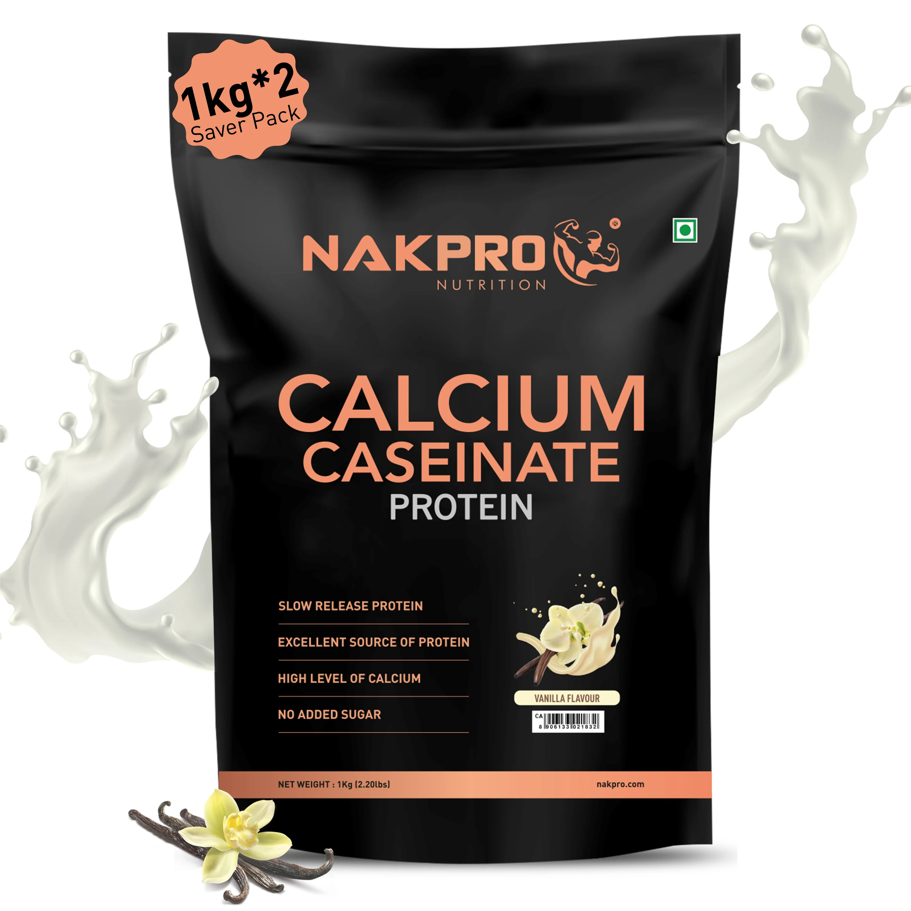 Nakpro Calcium Caseinate Protein Powder | 81g Protein | Slow Release Protein | High Calcium - Image 48