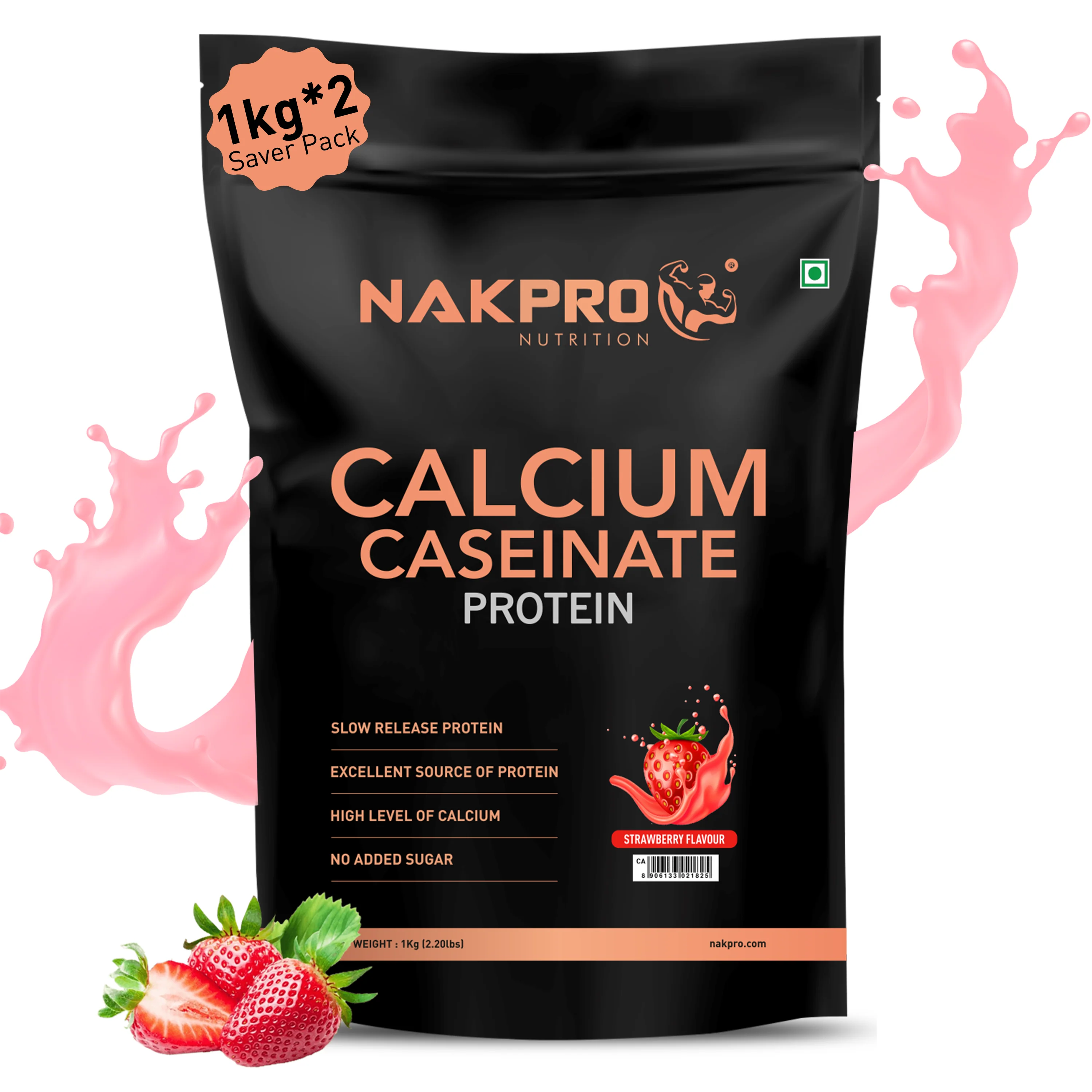 Nakpro Calcium Caseinate Protein Powder | 81g Protein | Slow Release Protein | High Calcium - Image 49
