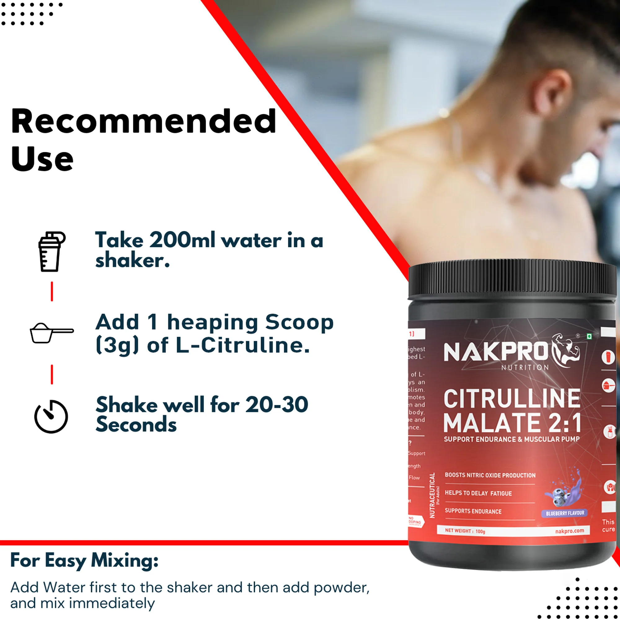 Nakpro Citrulline Malate | Amino Acid Supplement | Exercise Performance Support - Image 10