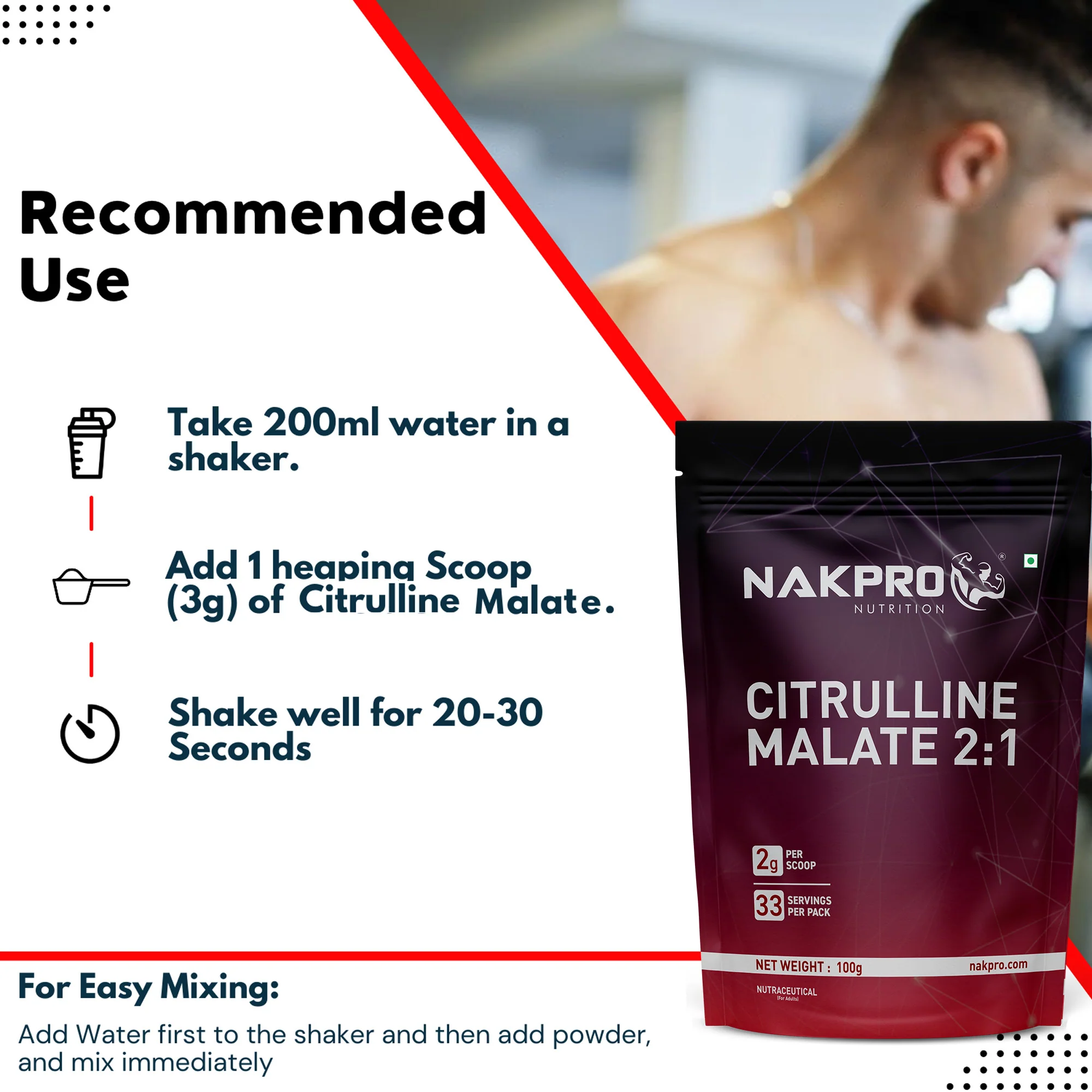 Nakpro Citrulline Malate | Amino Acid Supplement | Exercise Performance Support - Image 27