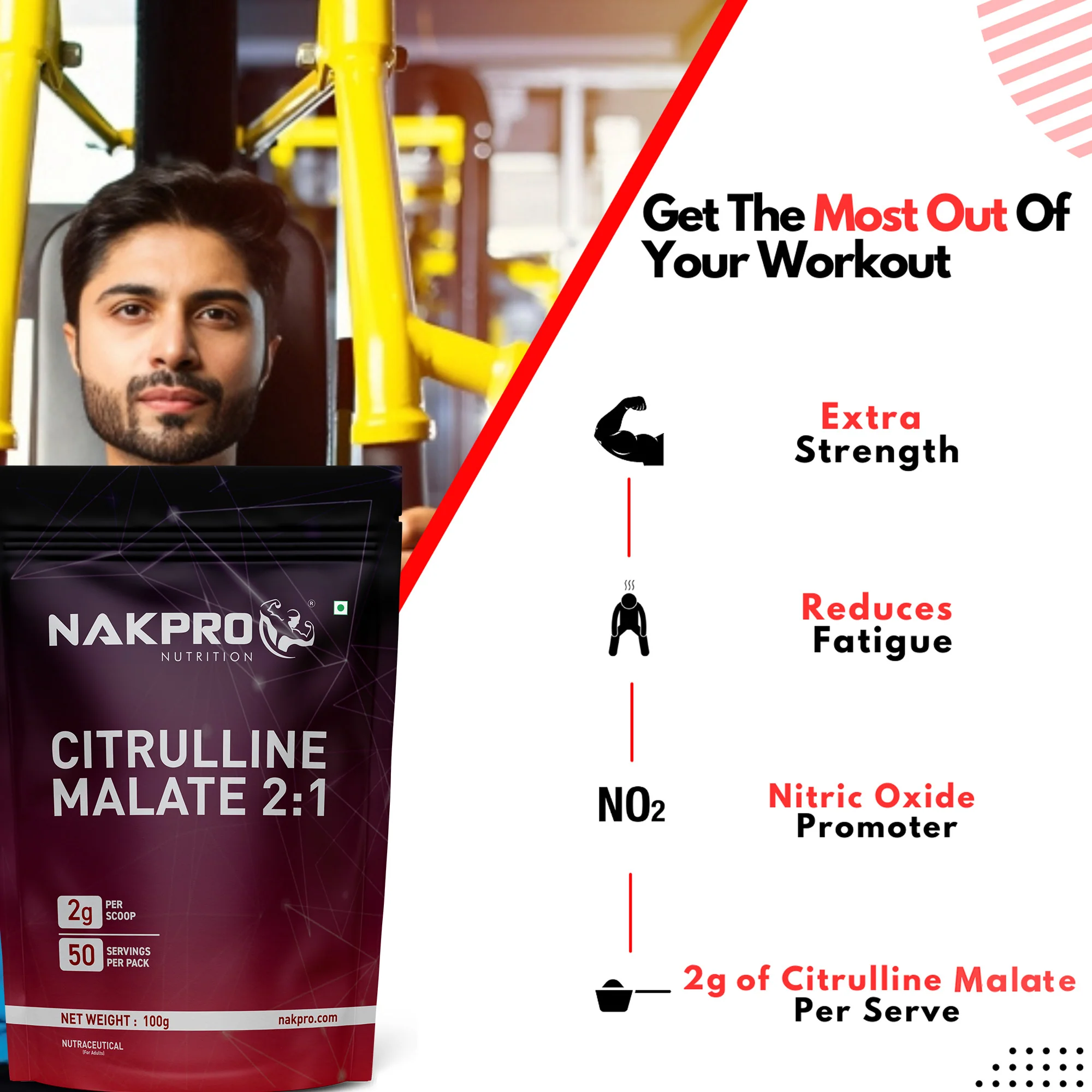 Nakpro Citrulline Malate | Amino Acid Supplement | Exercise Performance Support - Image 31