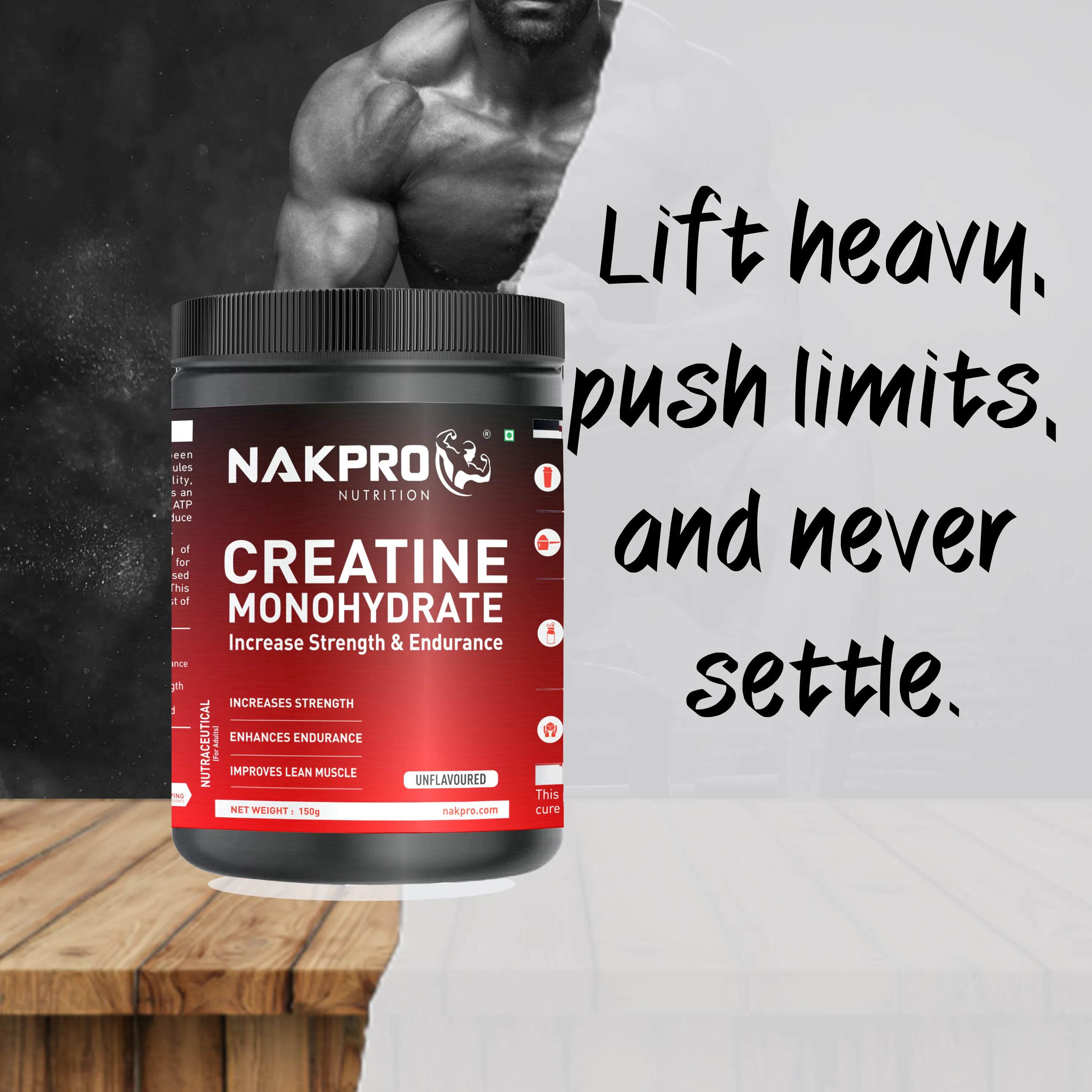 Nakpro Micronized Creatine Monohydrate | Maintenance and Support muscle | Trustified Certified - Image 106