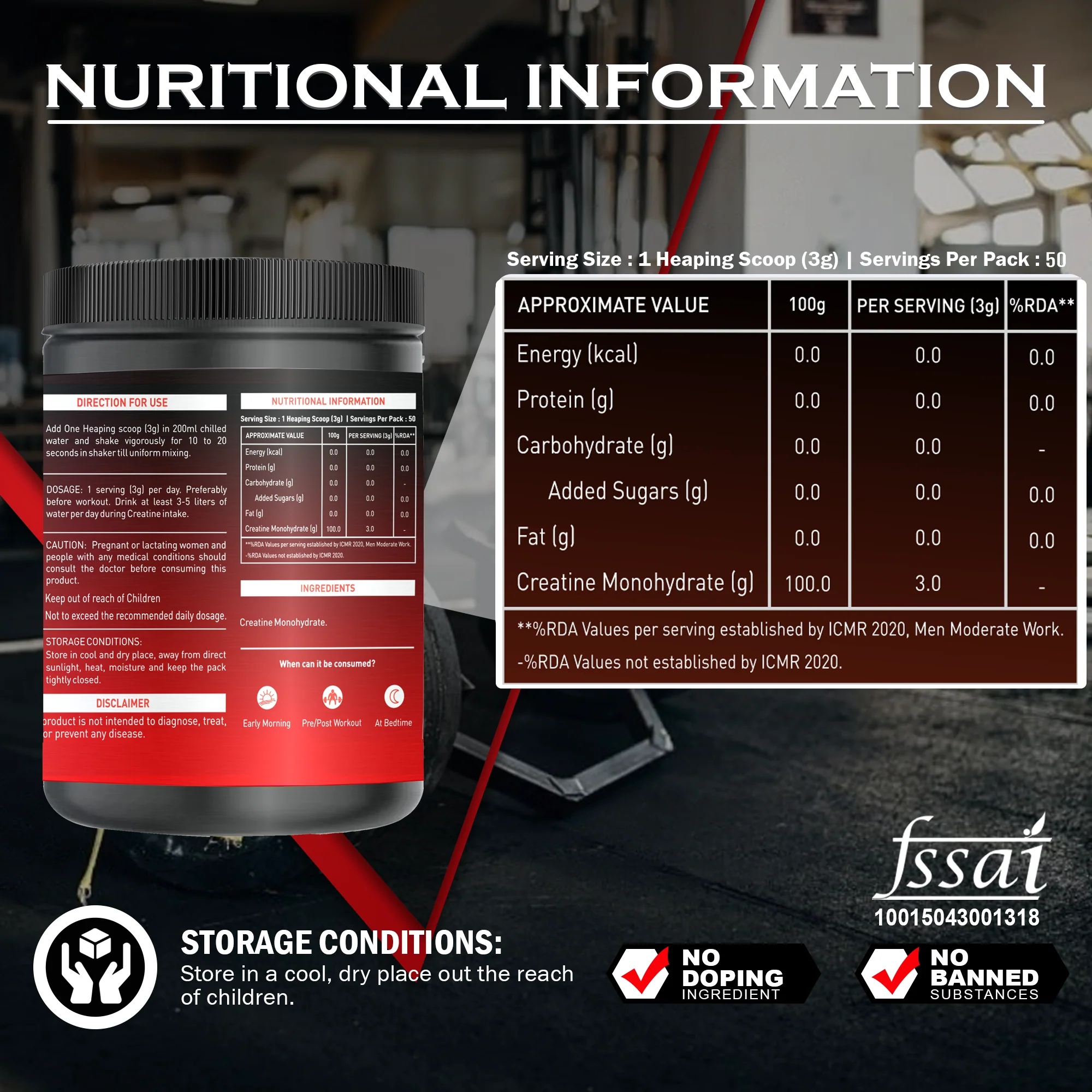 Nakpro Micronized Creatine Monohydrate | Maintenance and Support muscle | Trustified Certified - Image 108