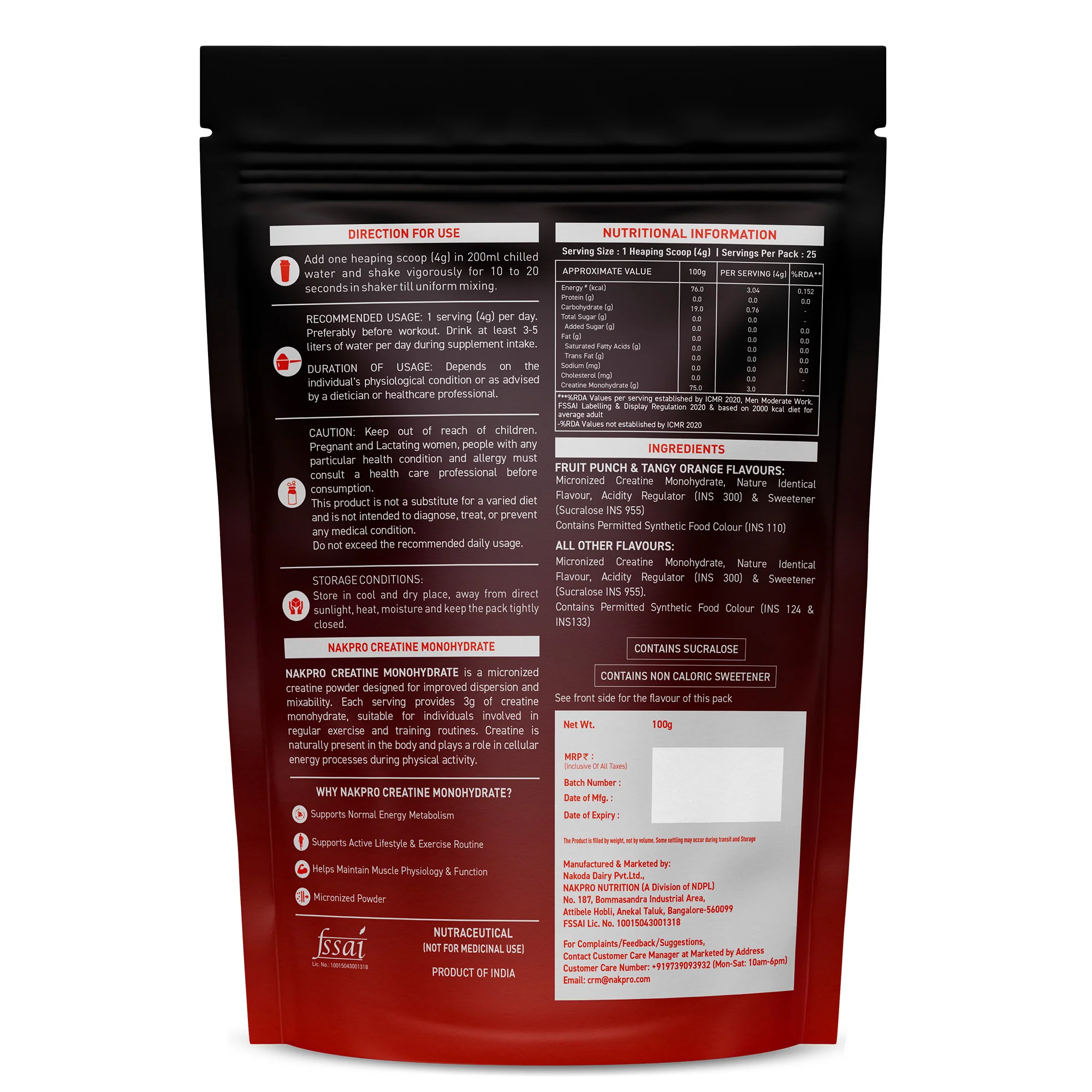 Nakpro Micronized Creatine Monohydrate | Maintenance and Support muscle | Trustified Certified - Image 126