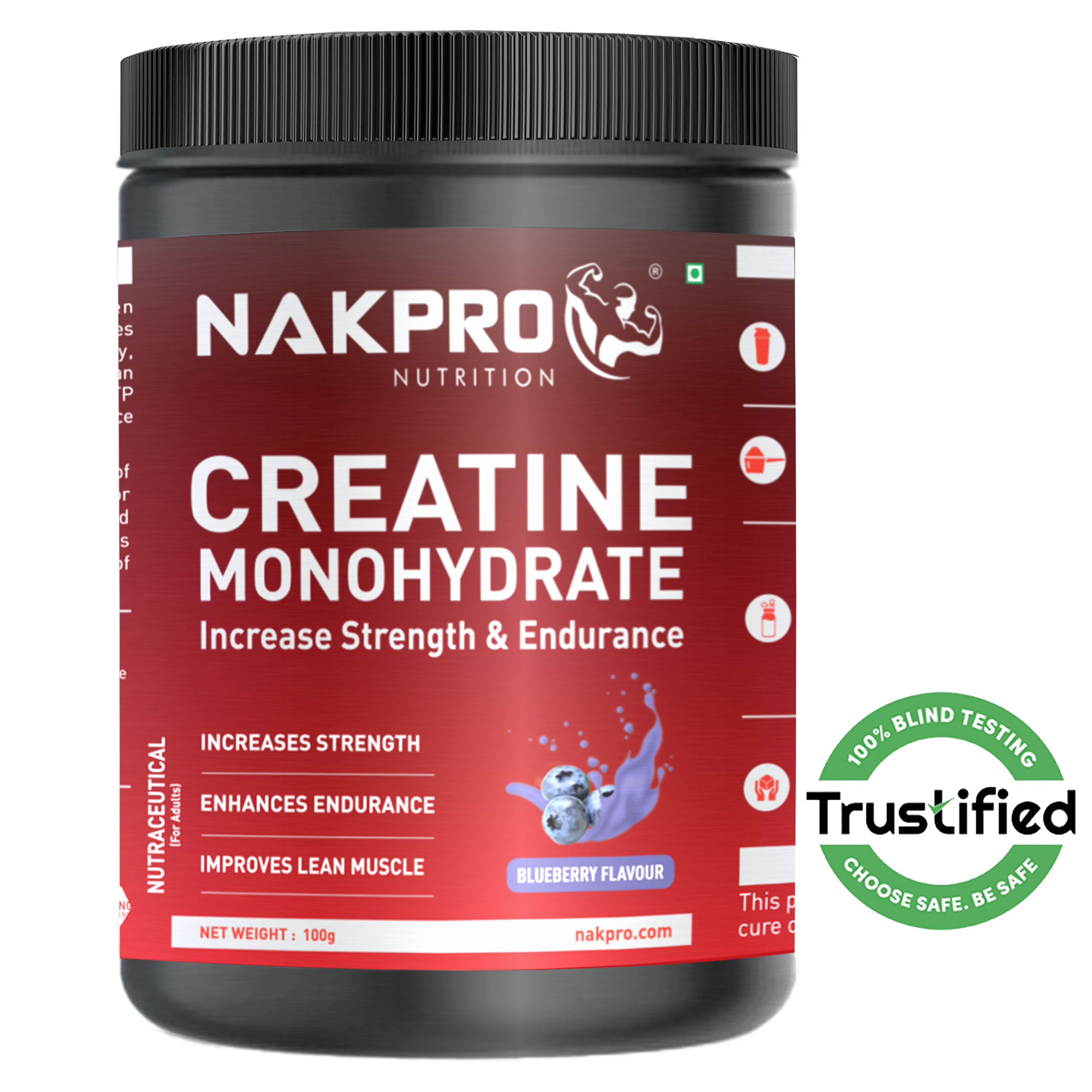Nakpro Micronized Creatine Monohydrate | Maintenance and Support muscle | Trustified Certified - Image 3