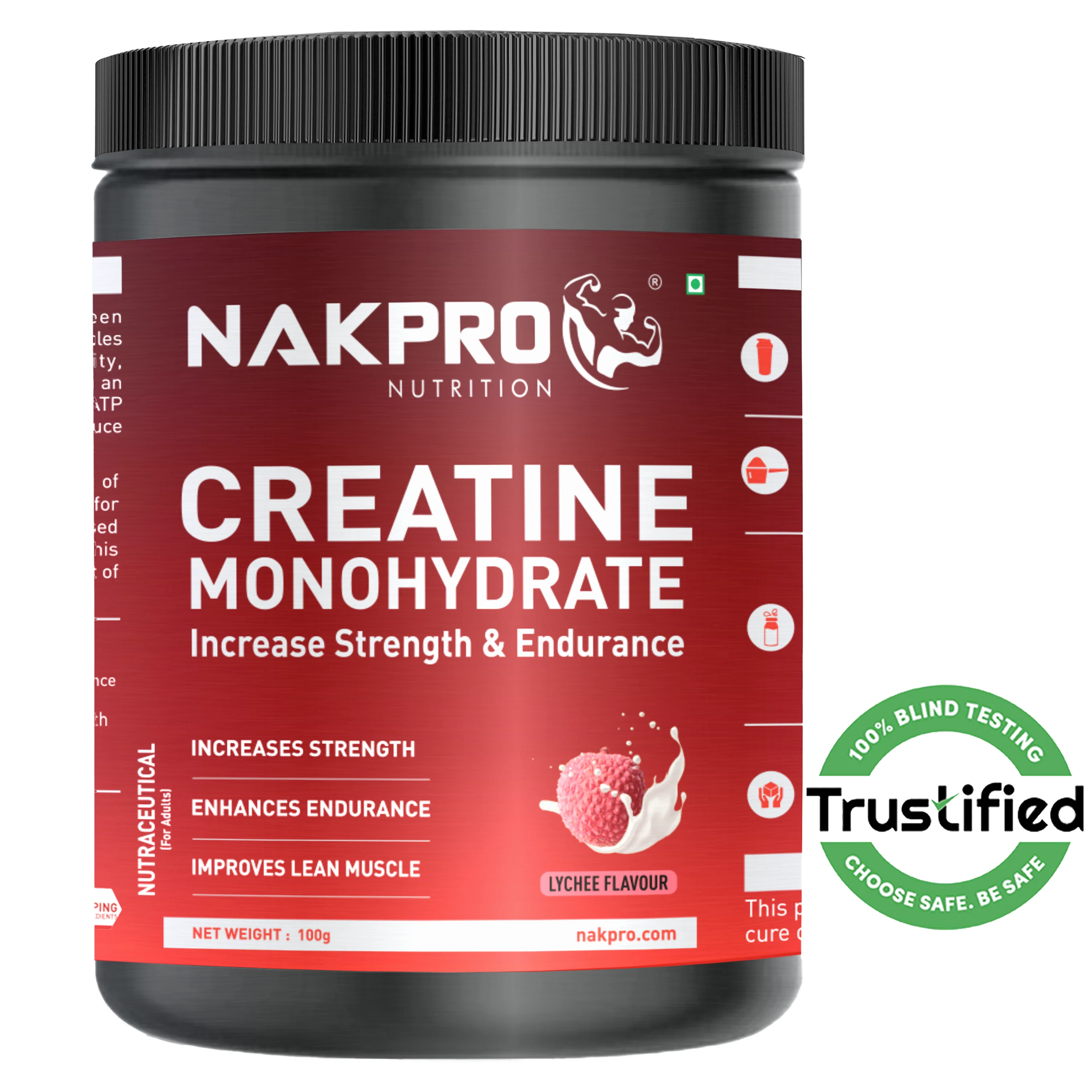 Nakpro Micronized Creatine Monohydrate | Maintenance and Support muscle | Trustified Certified - Image 57
