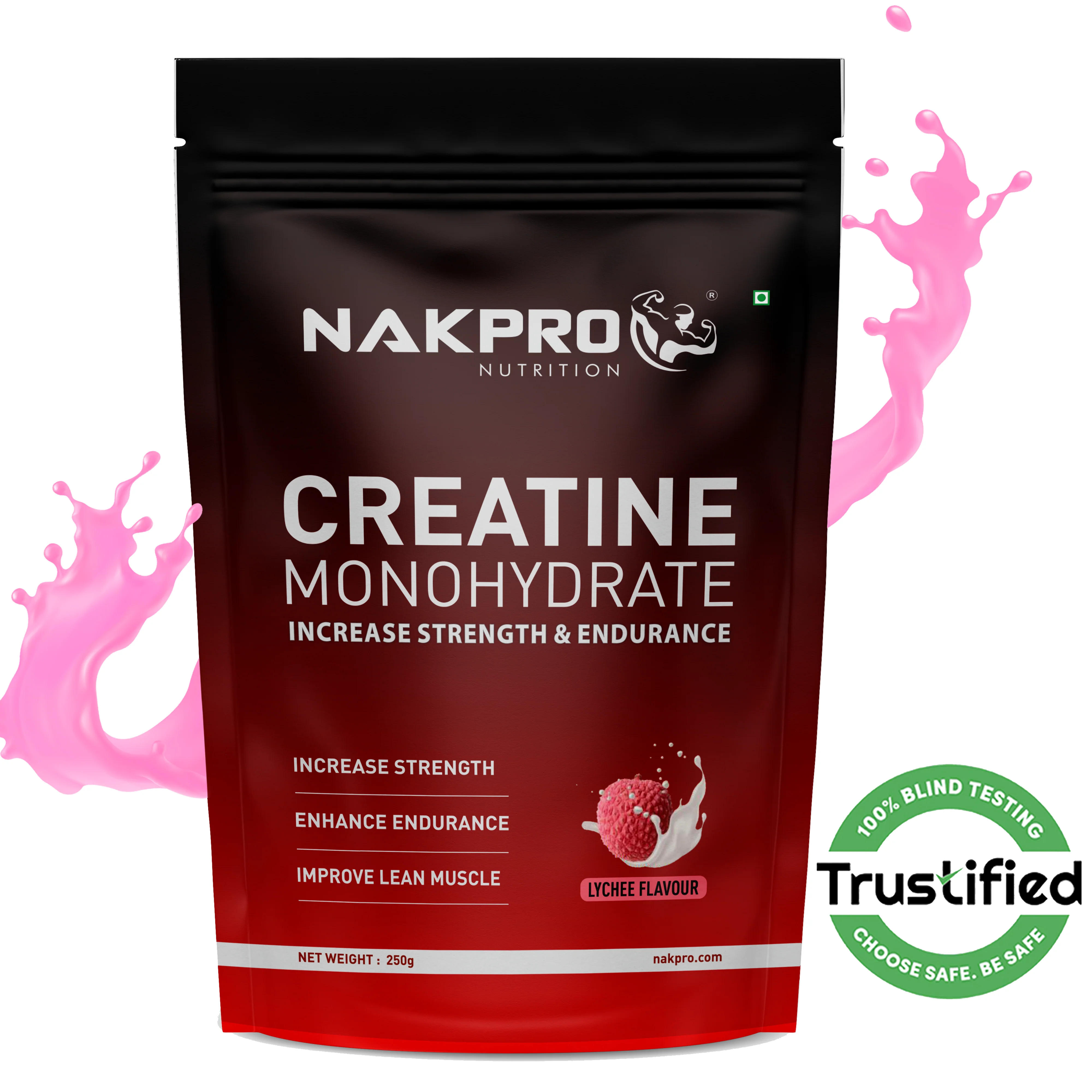 Nakpro Micronized Creatine Monohydrate | Maintenance and Support muscle | Trustified Certified - Image 58