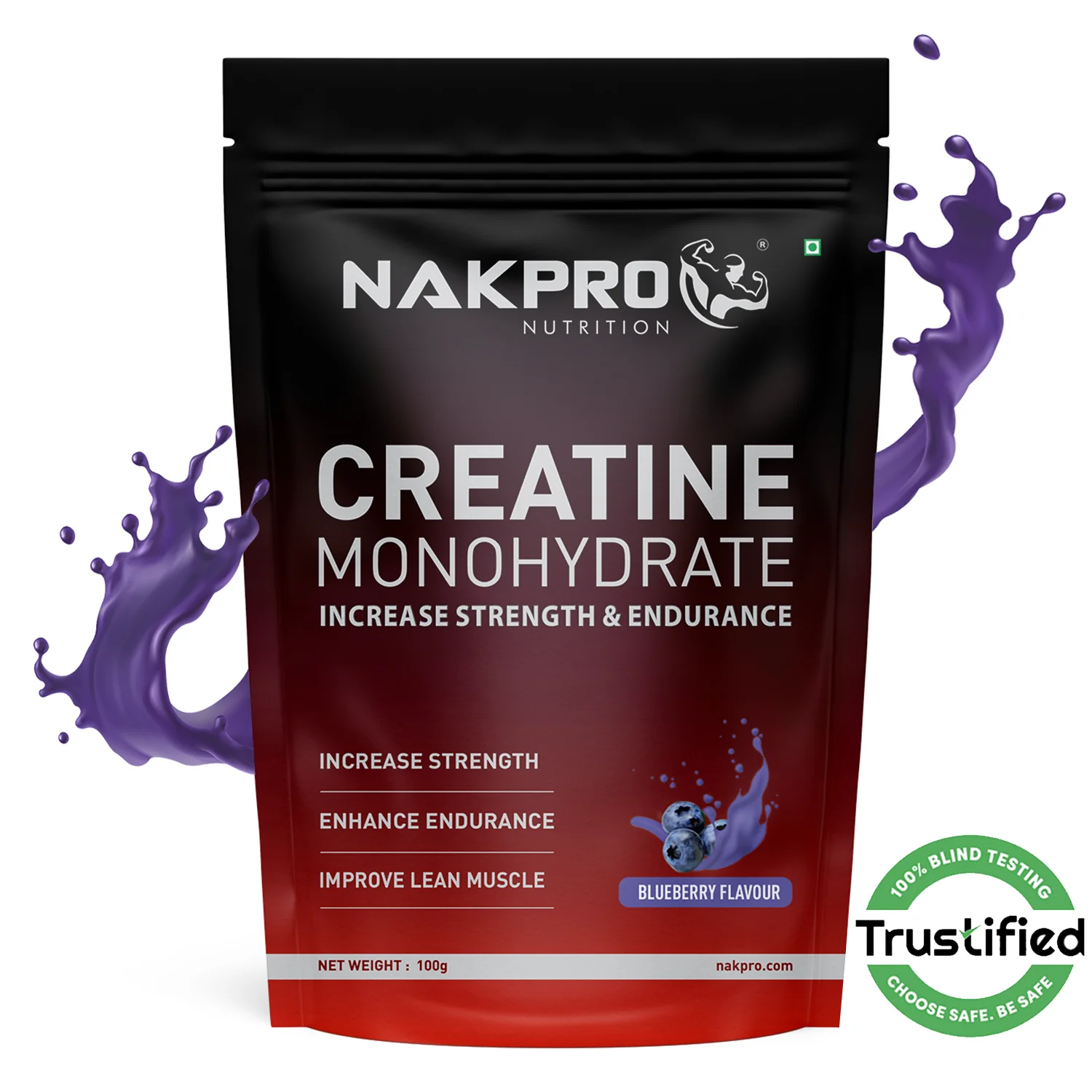 Nakpro Micronized Creatine Monohydrate | Maintenance and Support muscle | Trustified Certified - Image 81