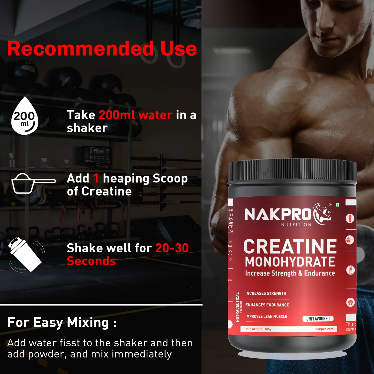 Nakpro Micronized Creatine Monohydrate | Maintenance and Support muscle | Trustified Certified - Image 85