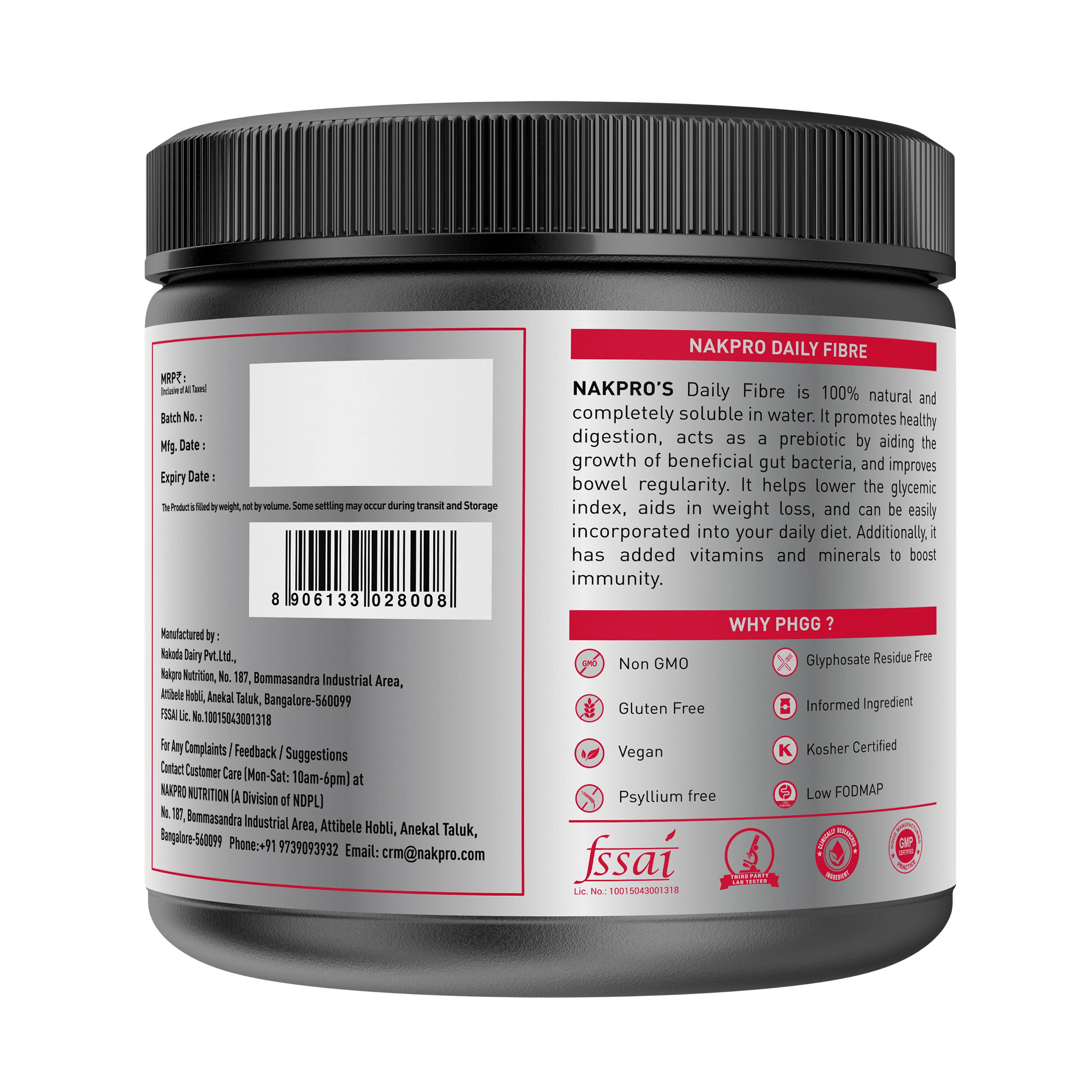Nakpro Daily Fibre Supplement | Supports Gut Health | Helps in Weight Management | Reduces Glycemic Index - Image 7
