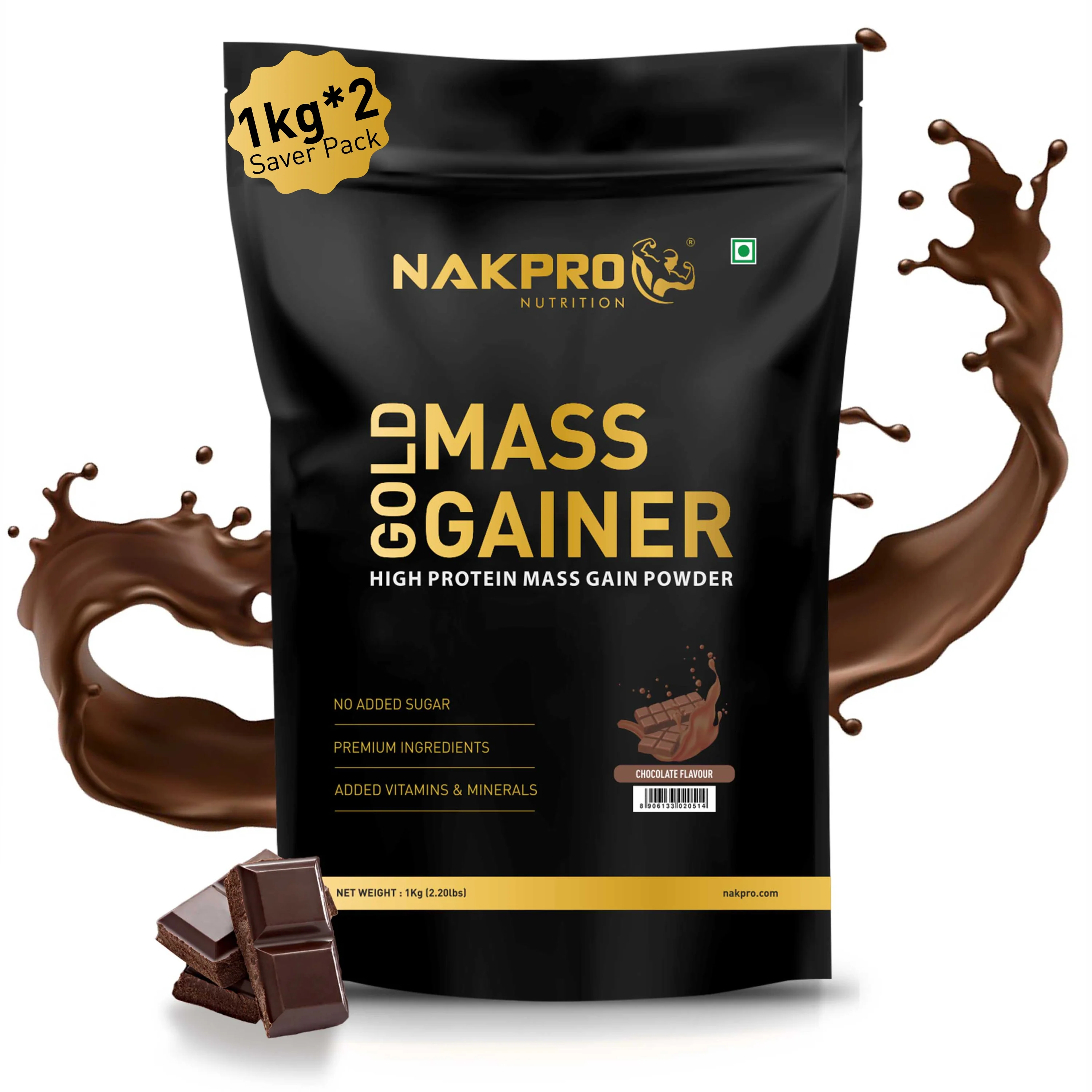 Nakpro Gold Mass Gainer | High Protein Mass Gainer | 68g Carbs | Added Vitamins & Minerals - Image 10