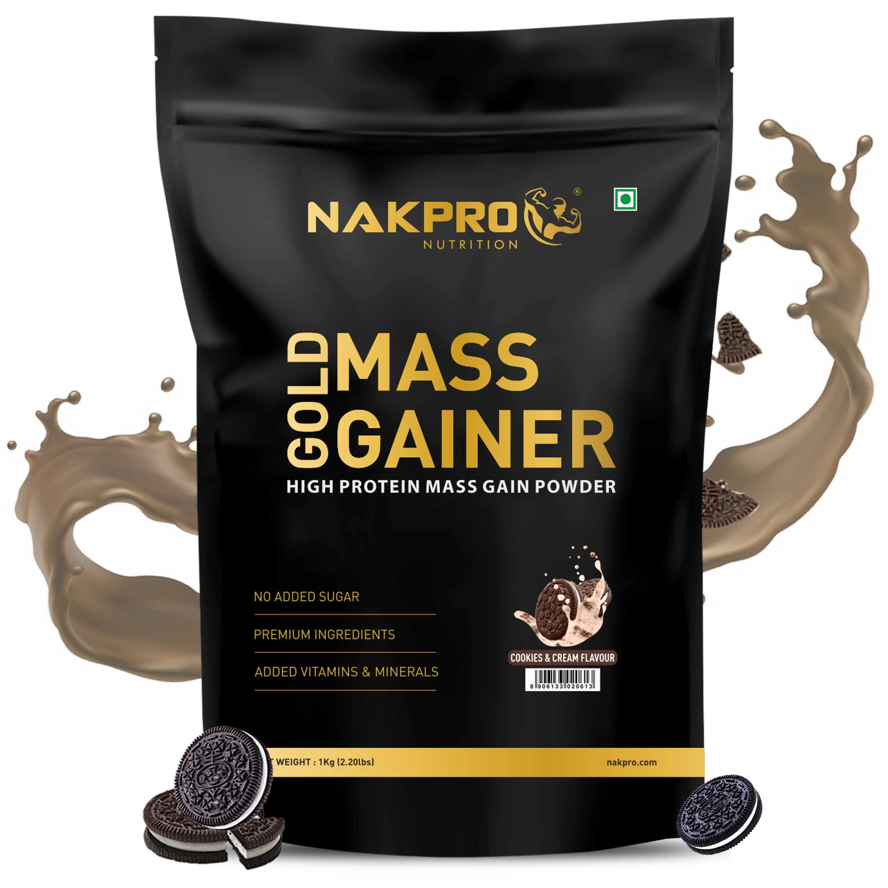 Nakpro Gold Mass Gainer | High Protein Mass Gainer | 68g Carbs | Added Vitamins & Minerals - Image 16