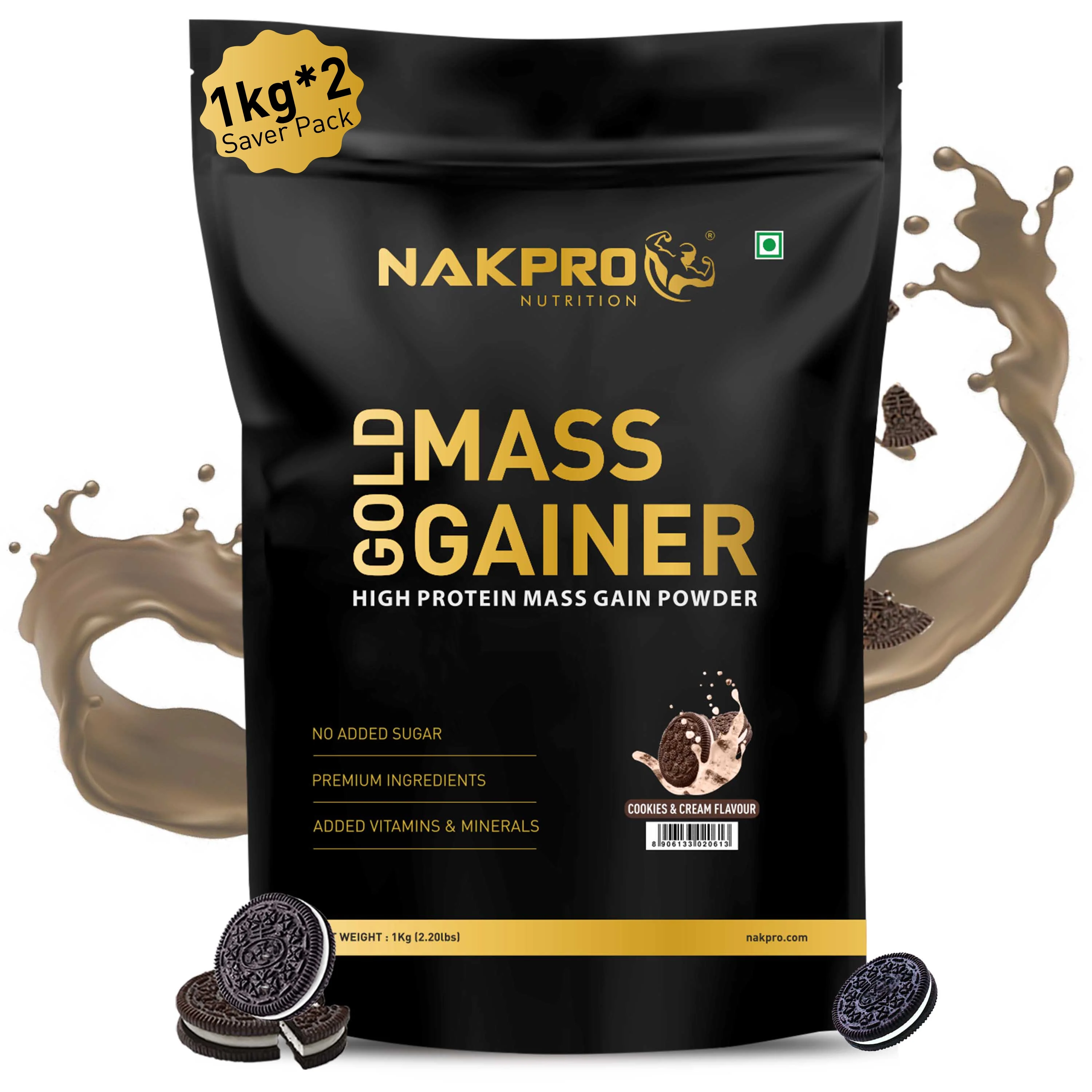 Nakpro Gold Mass Gainer | High Protein Mass Gainer | 68g Carbs | Added Vitamins & Minerals - Image 17