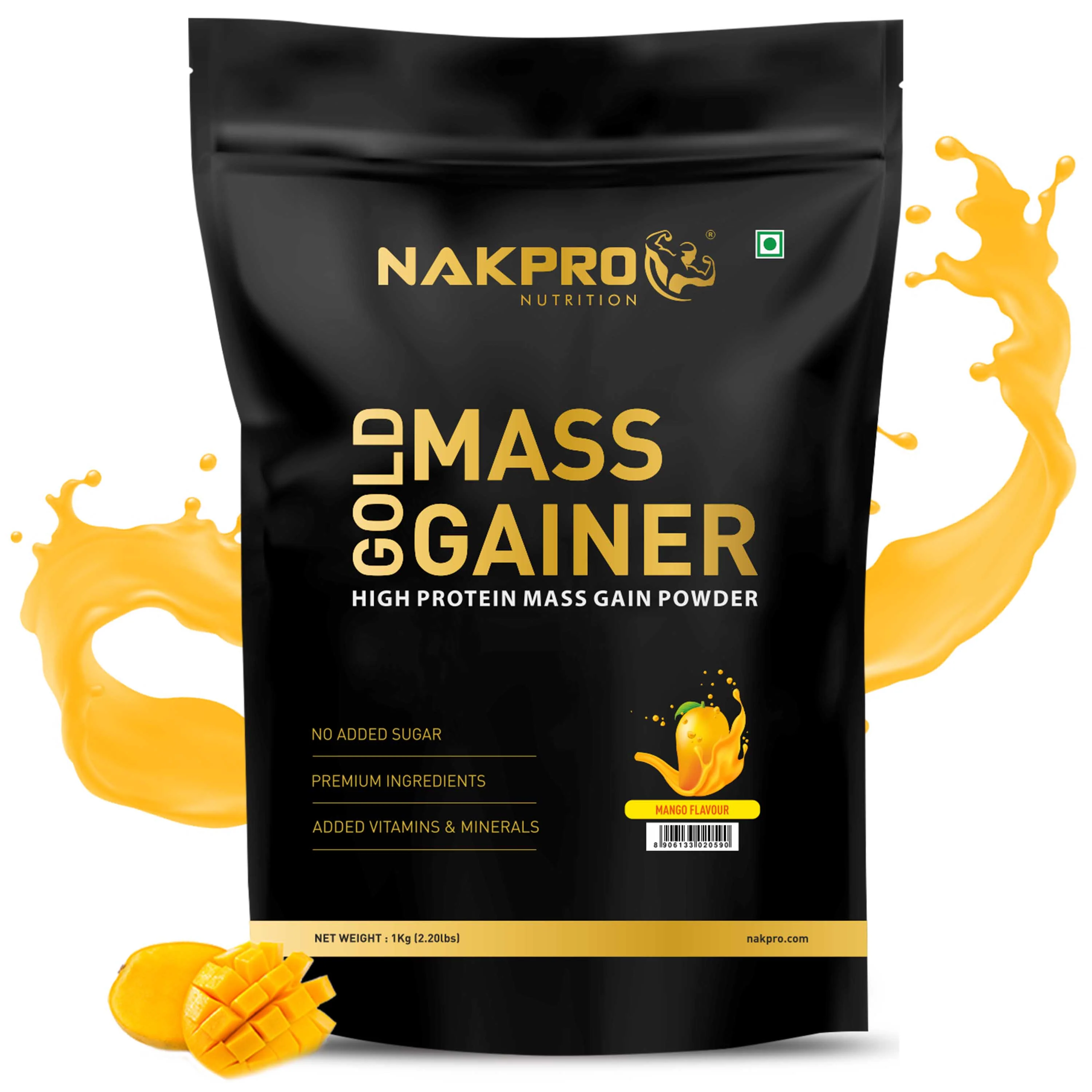 Nakpro Gold Mass Gainer | High Protein Mass Gainer | 68g Carbs | Added Vitamins & Minerals - Image 24