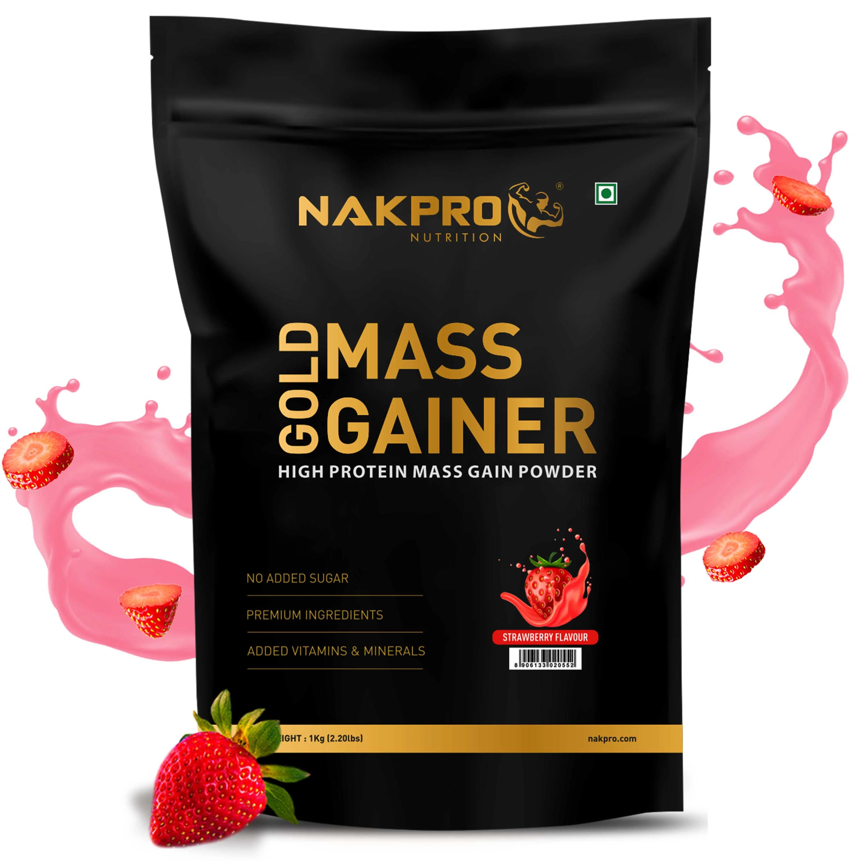 Nakpro Gold Mass Gainer | High Protein Mass Gainer | 68g Carbs | Added Vitamins & Minerals - Image 28
