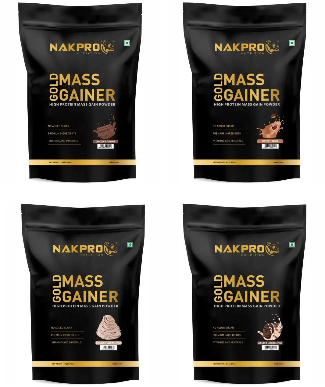 Nakpro Gold Mass Gainer | High Protein Mass Gainer | 68g Carbs | Added Vitamins & Minerals - Image 3