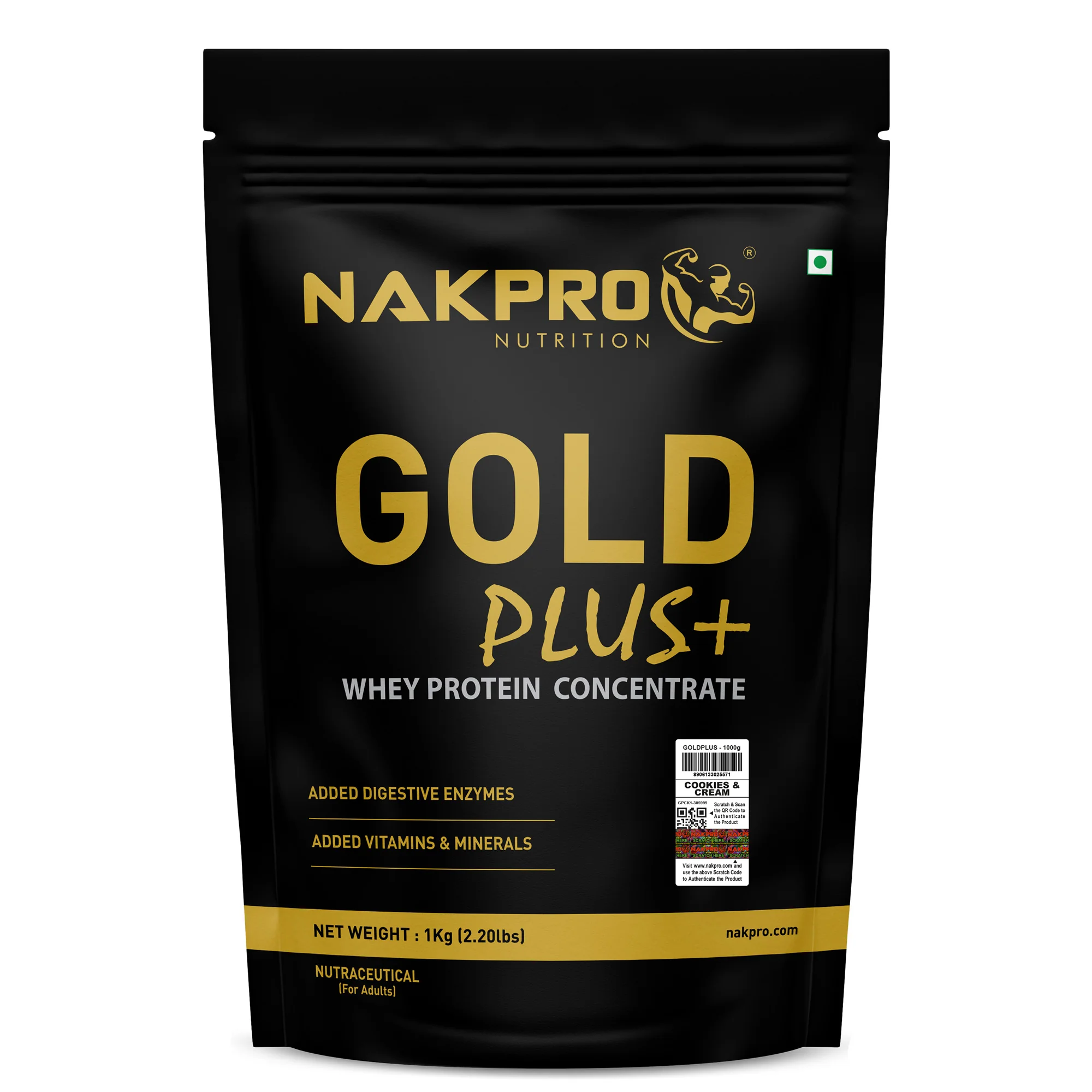 Nakpro Gold Plus+ Whey Protein Concentrate | 73g Protein | Added Digestive Enzymes, Vitamins & Minerals - Image 8
