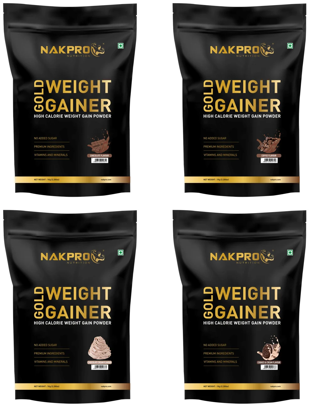 Nakpro Gold Weight Gainer | 79g Carbs | Added Vitamins & Minerals - Image 16