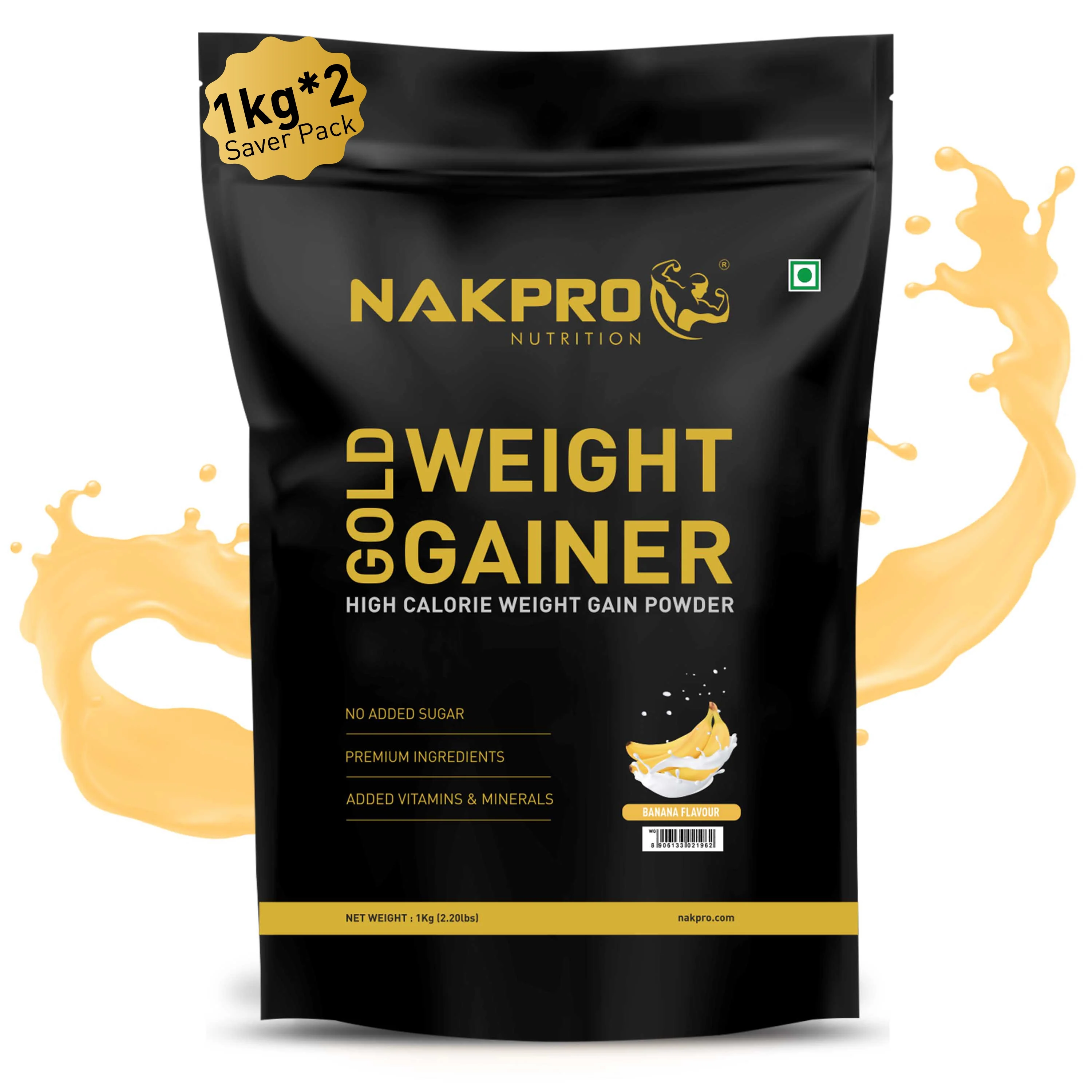Nakpro Gold Weight Gainer | 79g Carbs | Added Vitamins & Minerals - Image 21