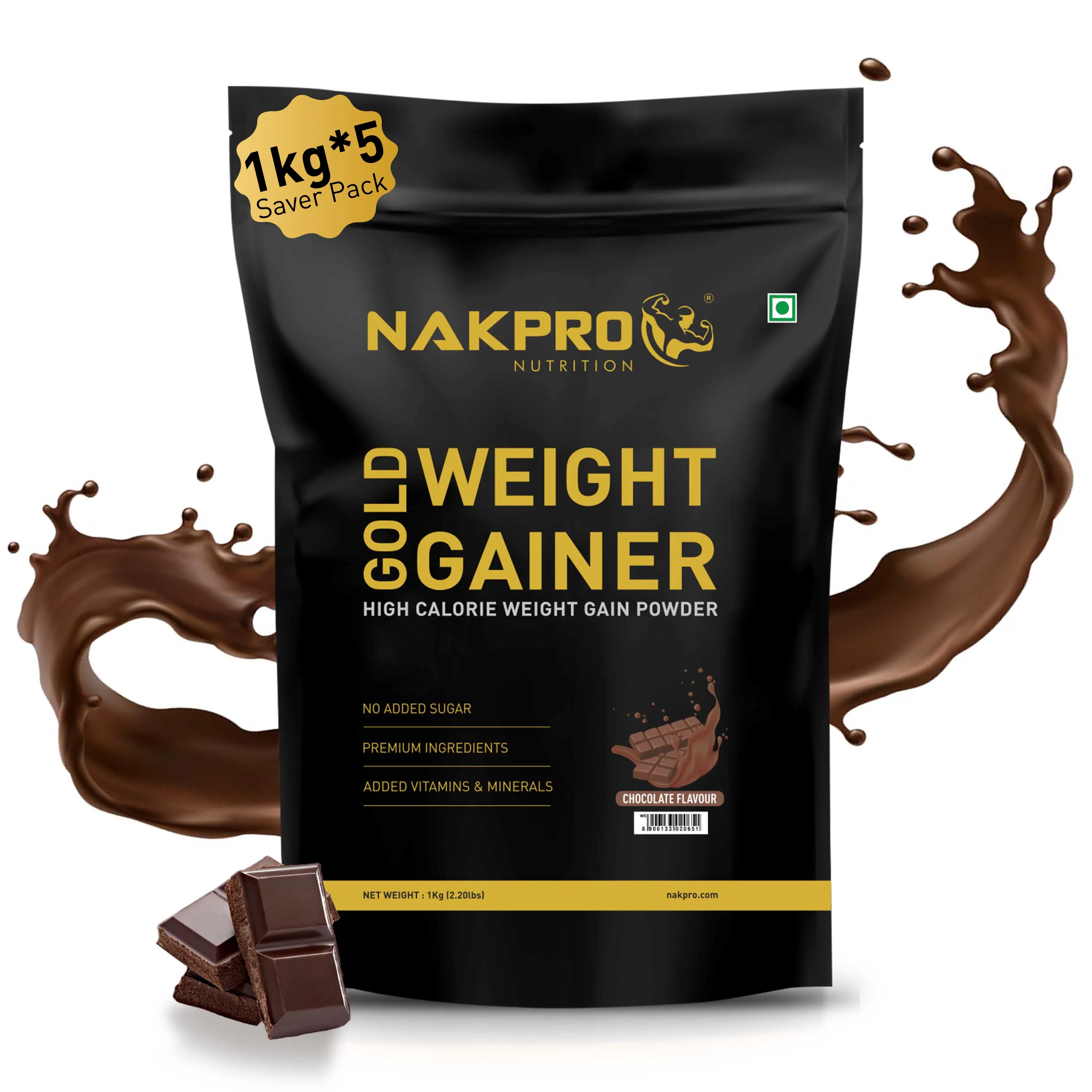Nakpro Gold Weight Gainer | 79g Carbs | Added Vitamins & Minerals - Image 26