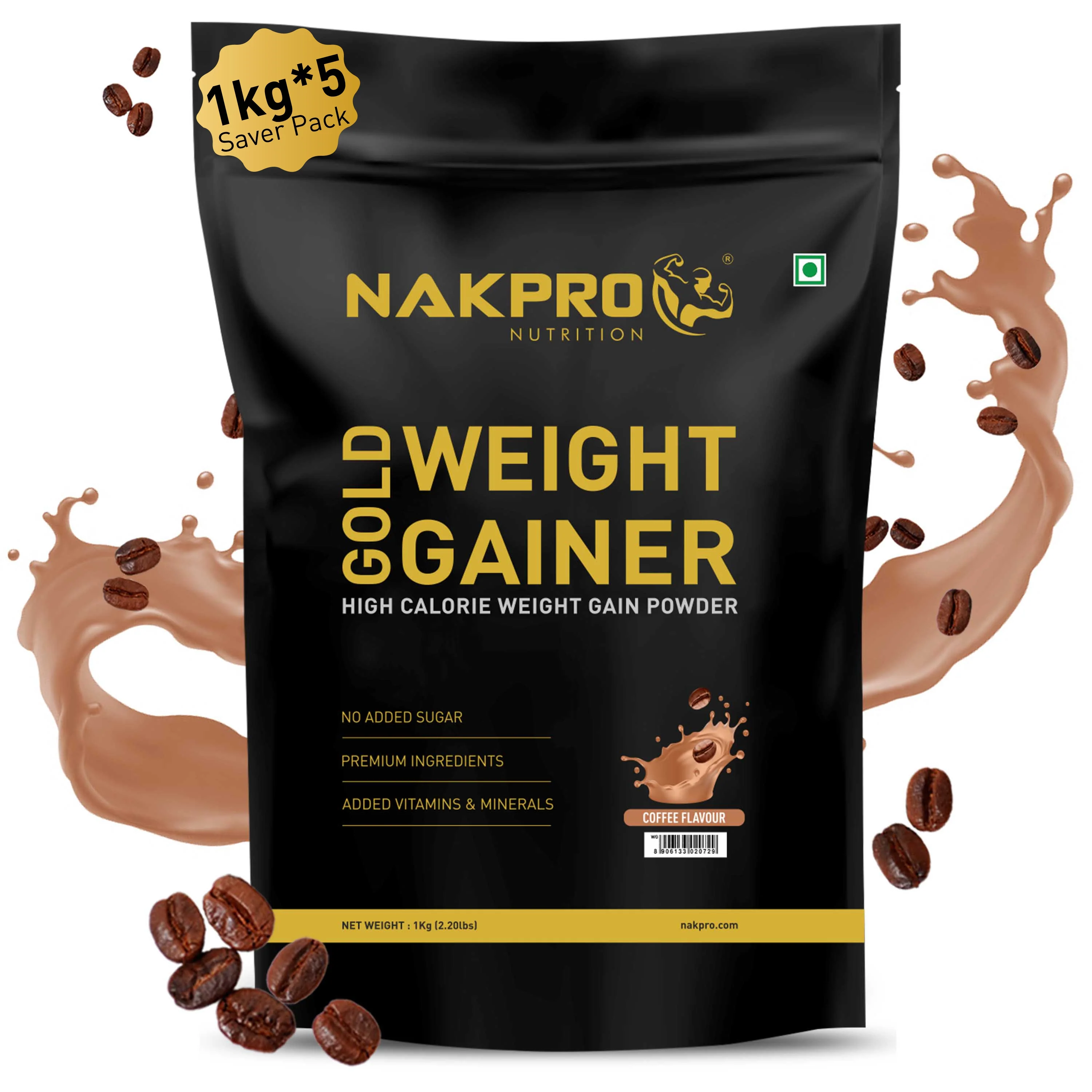Nakpro Gold Weight Gainer | 79g Carbs | Added Vitamins & Minerals - Image 30