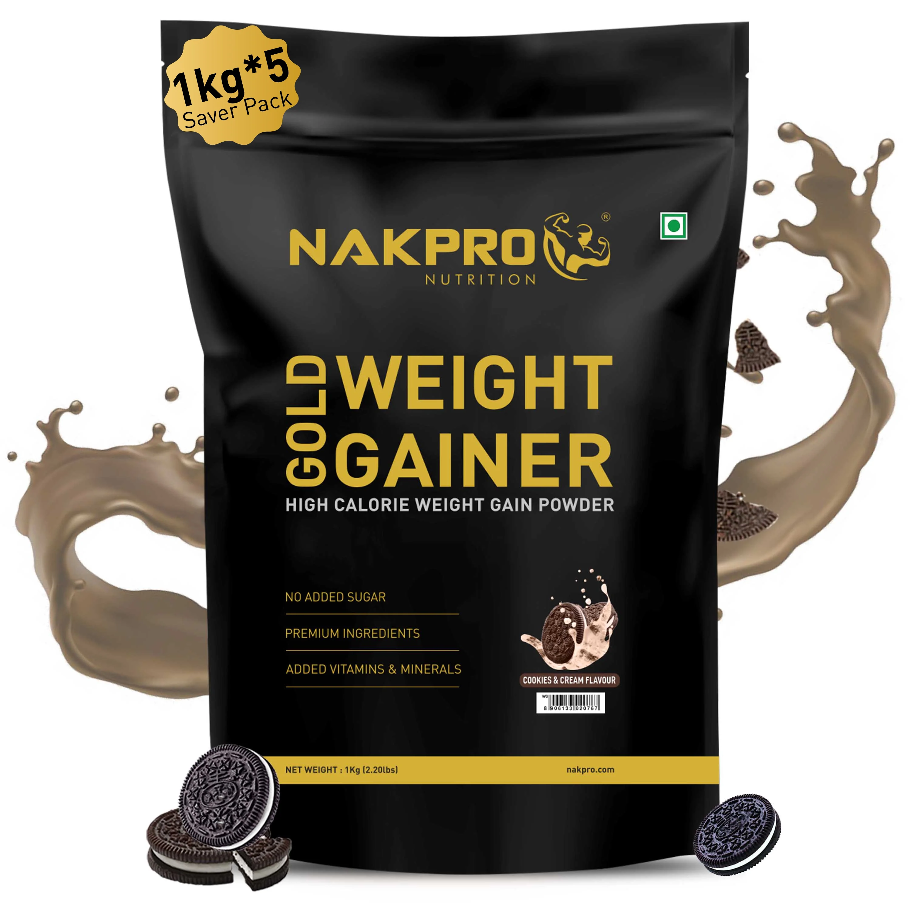 Nakpro Gold Weight Gainer | 79g Carbs | Added Vitamins & Minerals - Image 34