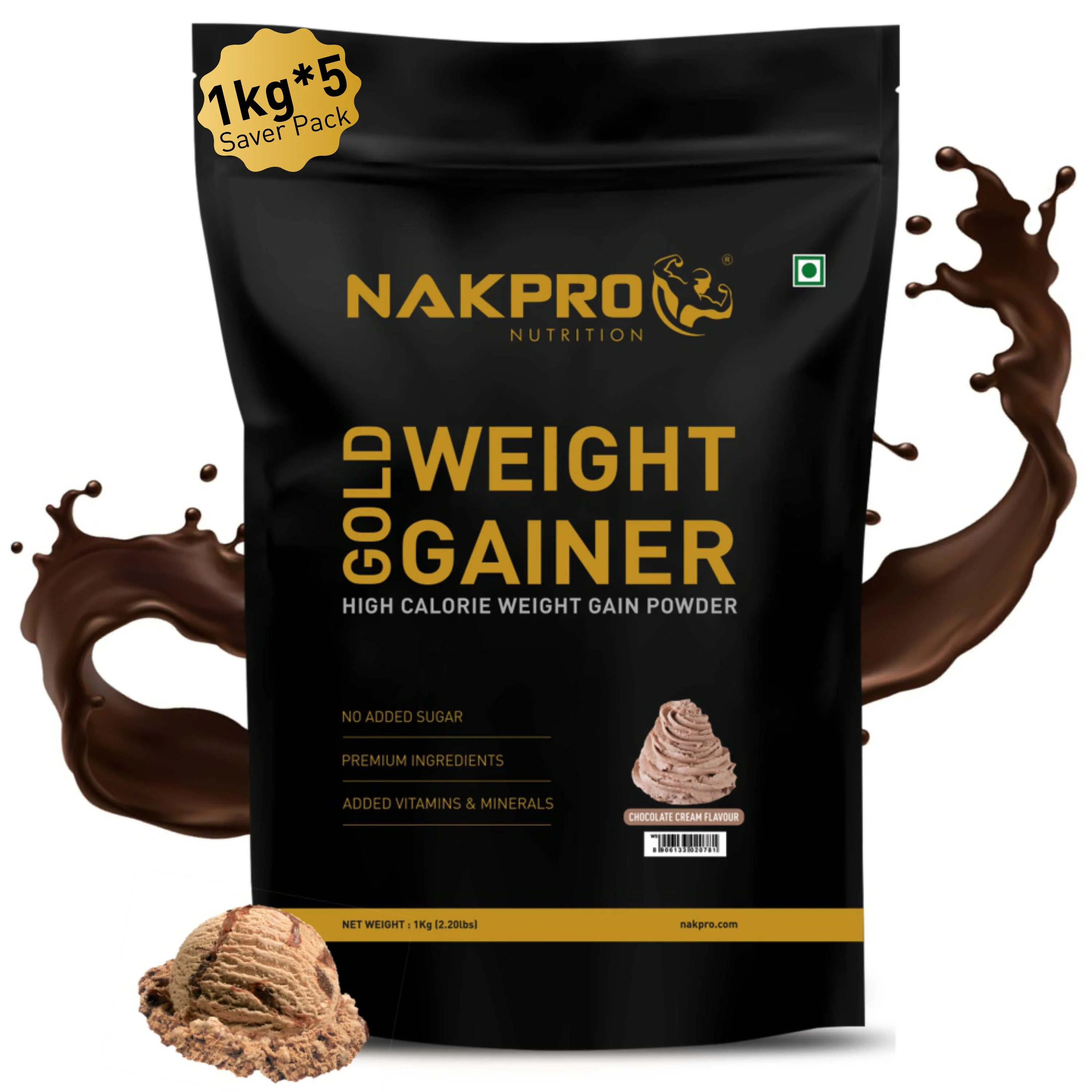 Nakpro Gold Weight Gainer | 79g Carbs | Added Vitamins & Minerals - Image 38