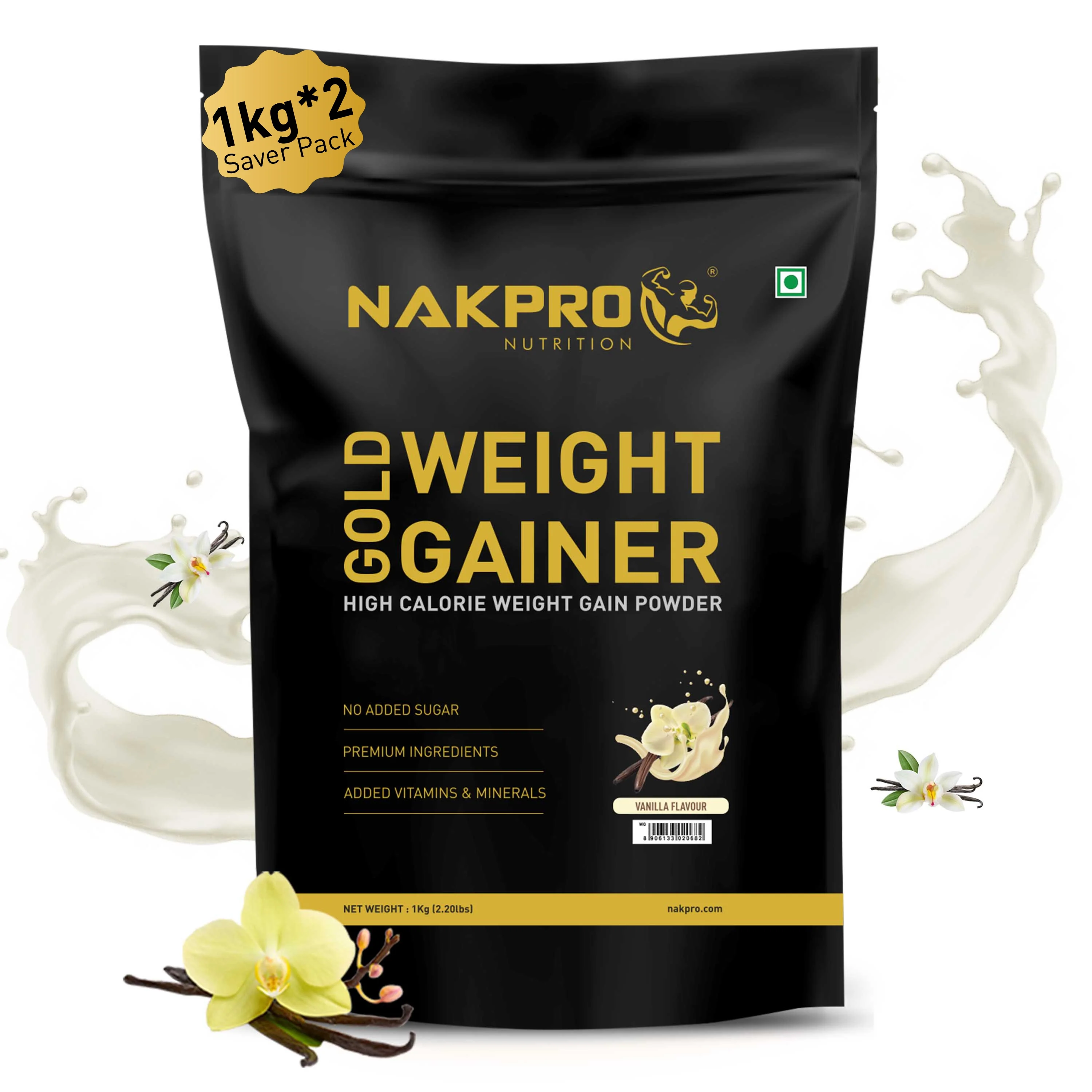 Nakpro Gold Weight Gainer | 79g Carbs | Added Vitamins & Minerals - Image 46