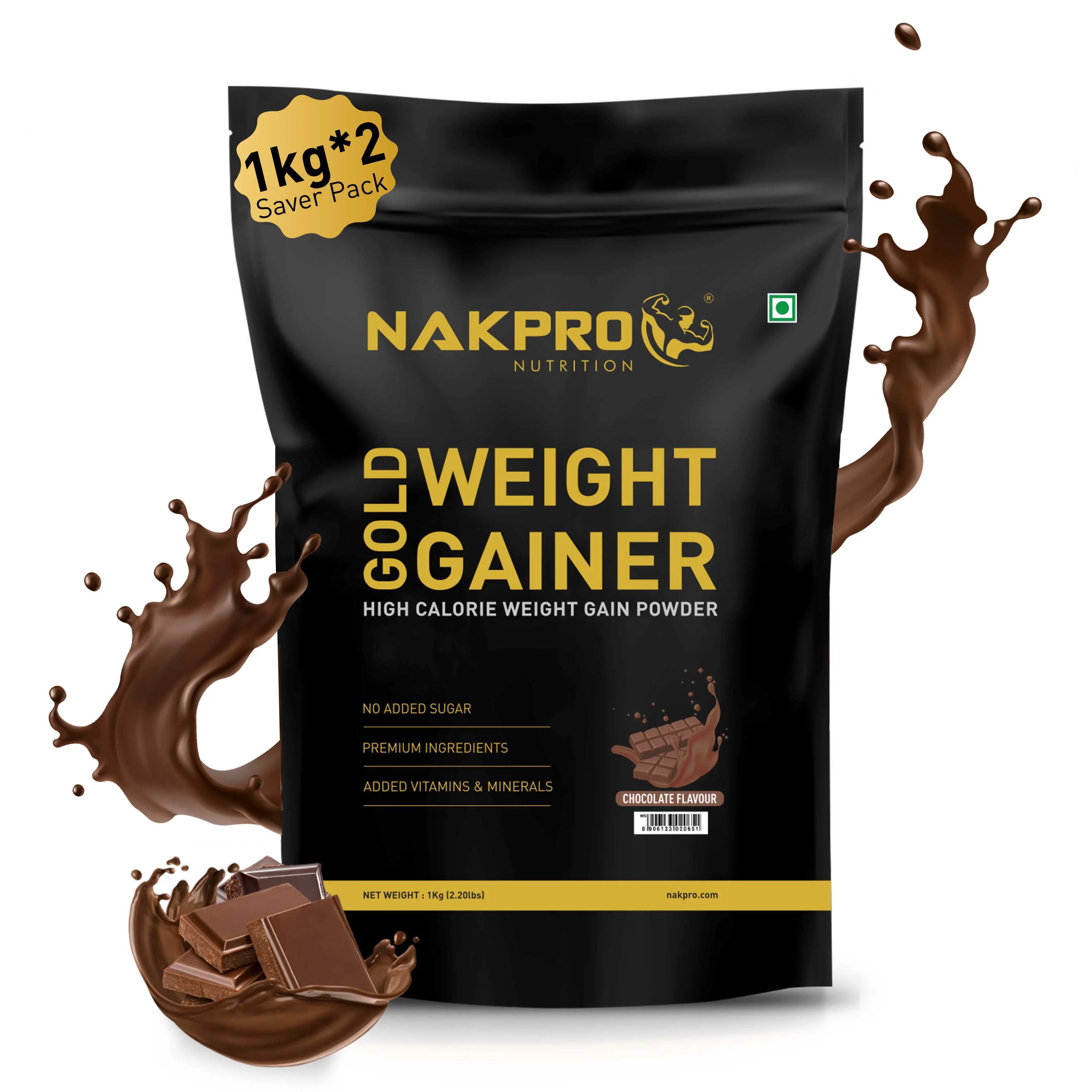Nakpro Gold Weight Gainer | 79g Carbs | Added Vitamins & Minerals - Image 75