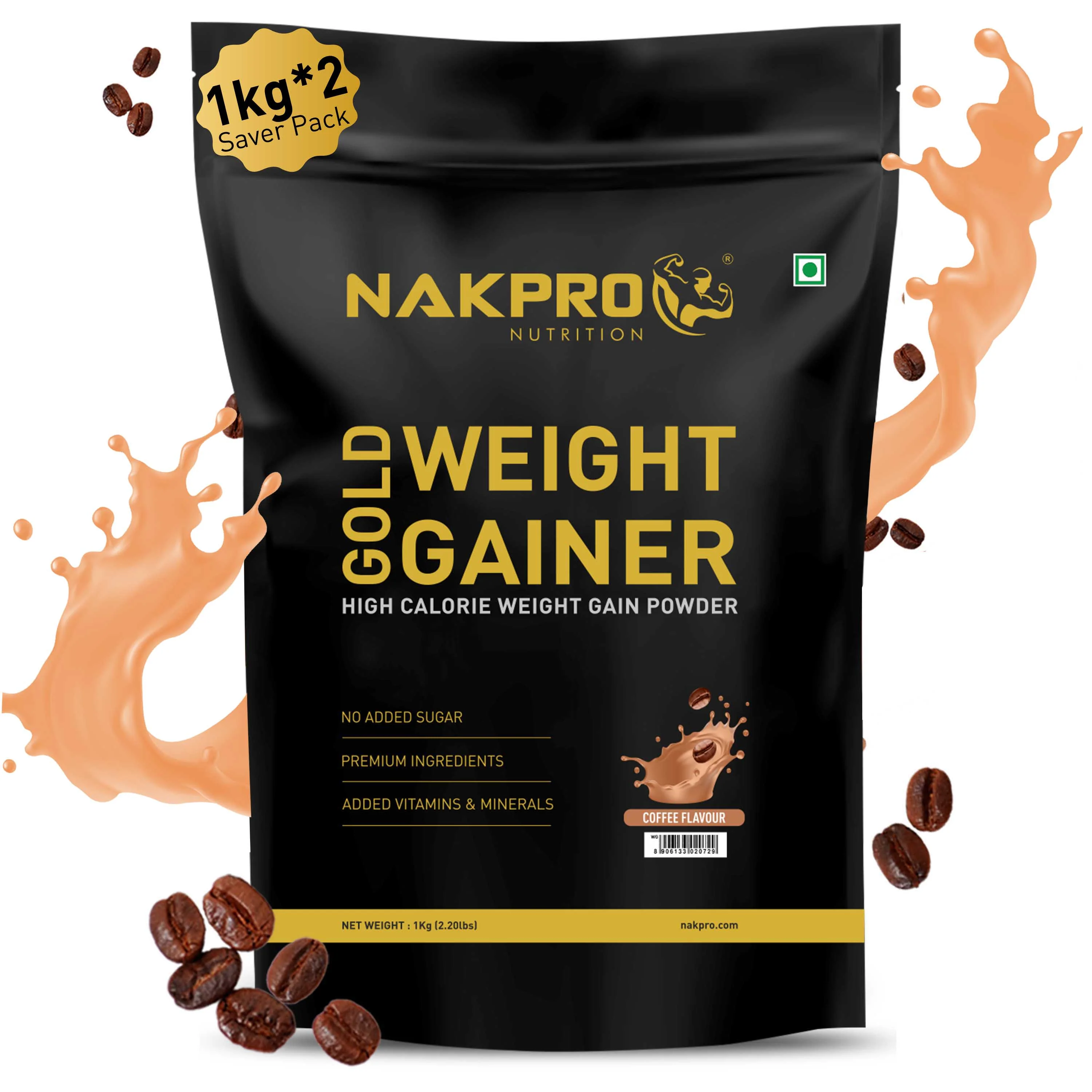 Nakpro Gold Weight Gainer | 79g Carbs | Added Vitamins & Minerals - Image 76
