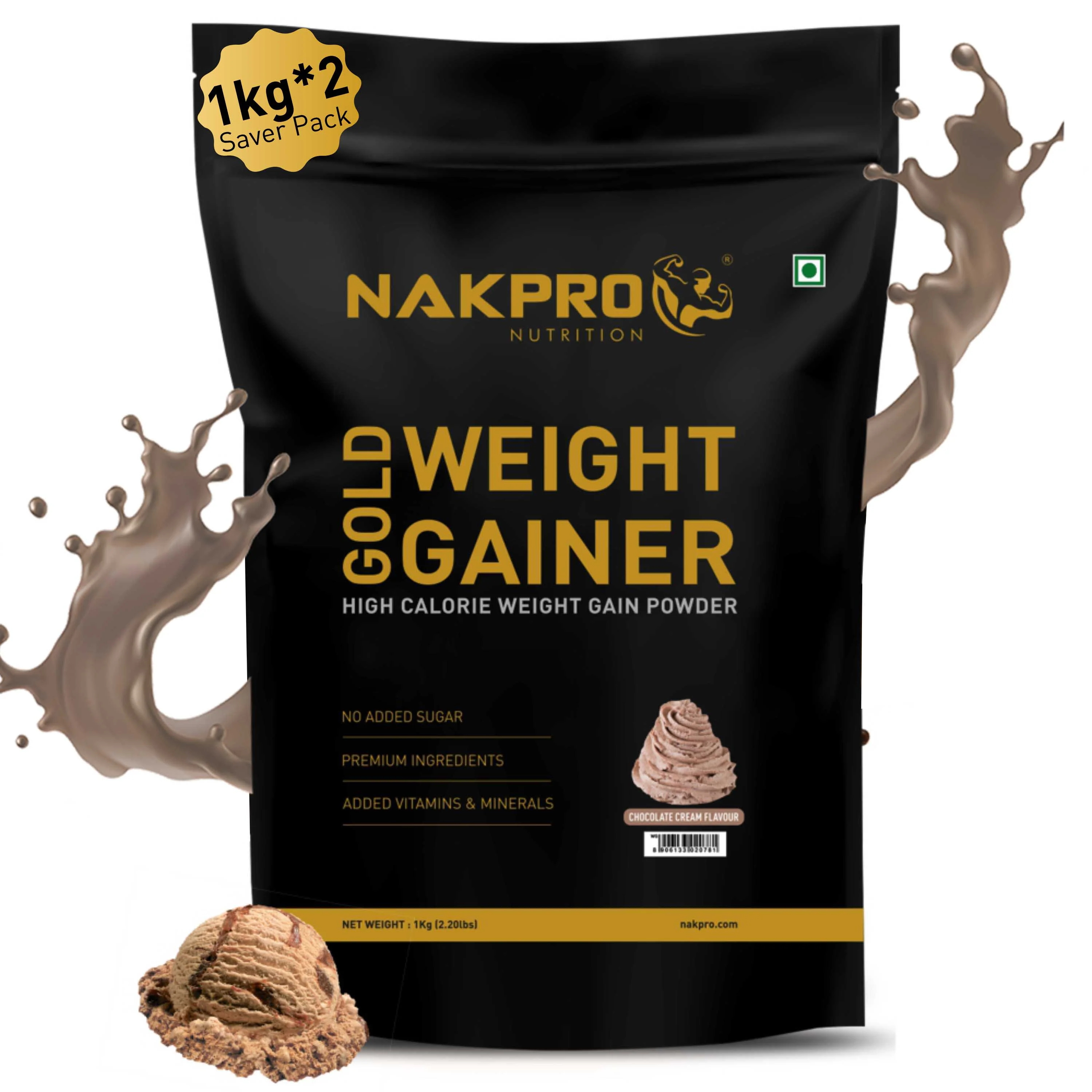 Nakpro Gold Weight Gainer | 79g Carbs | Added Vitamins & Minerals - Image 78