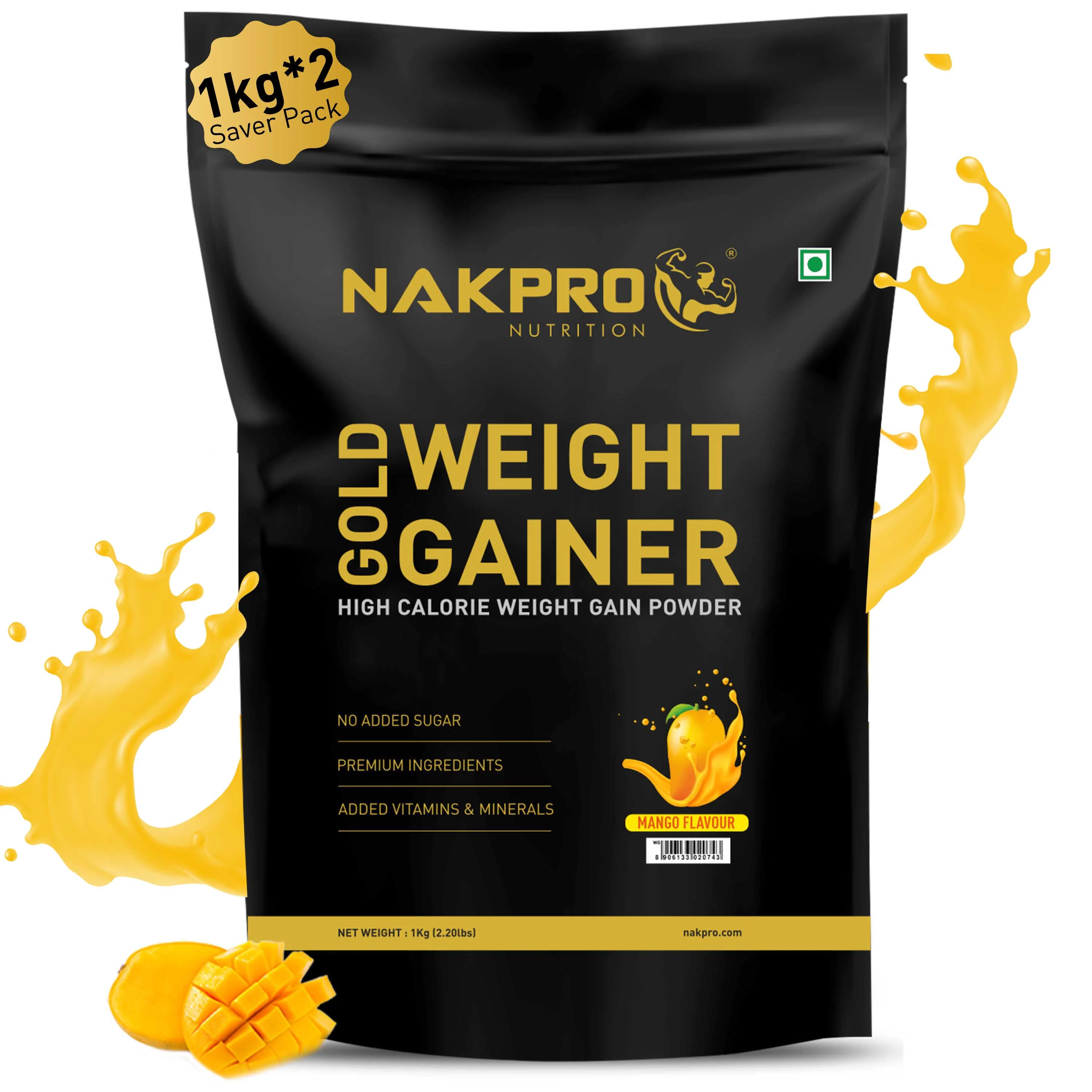 Nakpro Gold Weight Gainer | 79g Carbs | Added Vitamins & Minerals - Image 80